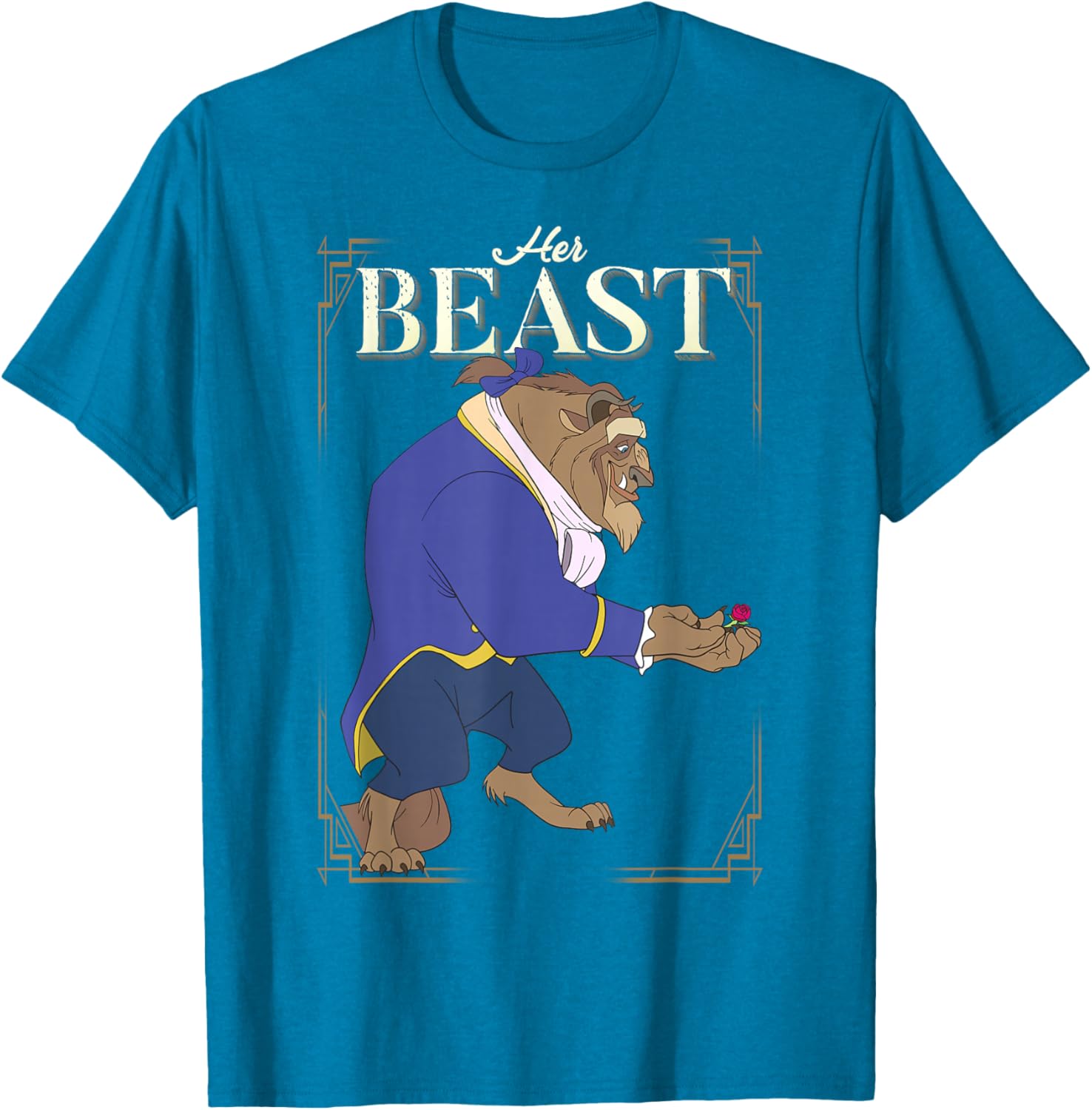 Disney Beauty and the Beast Her Beast Framed Portrait Graphic T-Shirt - 9