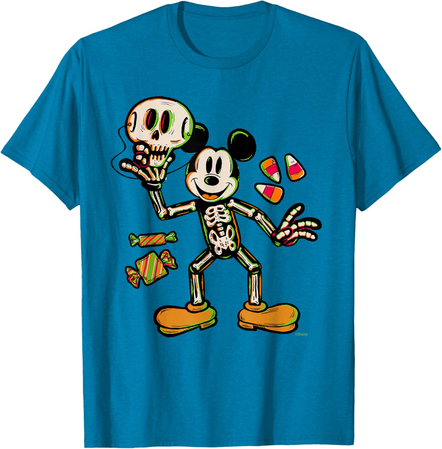 Mickey Mouse Halloween Trick or Treat Skeleton Costume T-Shirt for Kids - 5