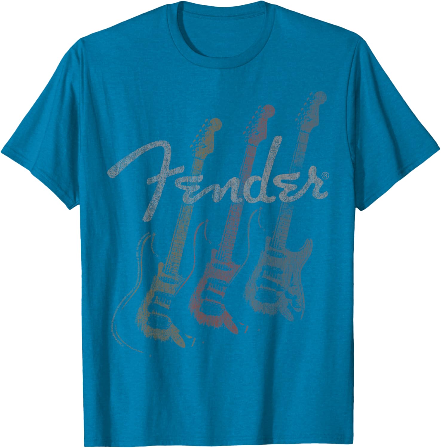 Fender Stacked Logo T-Shirt for Guitar Lovers - Stylish Faded Design - 7