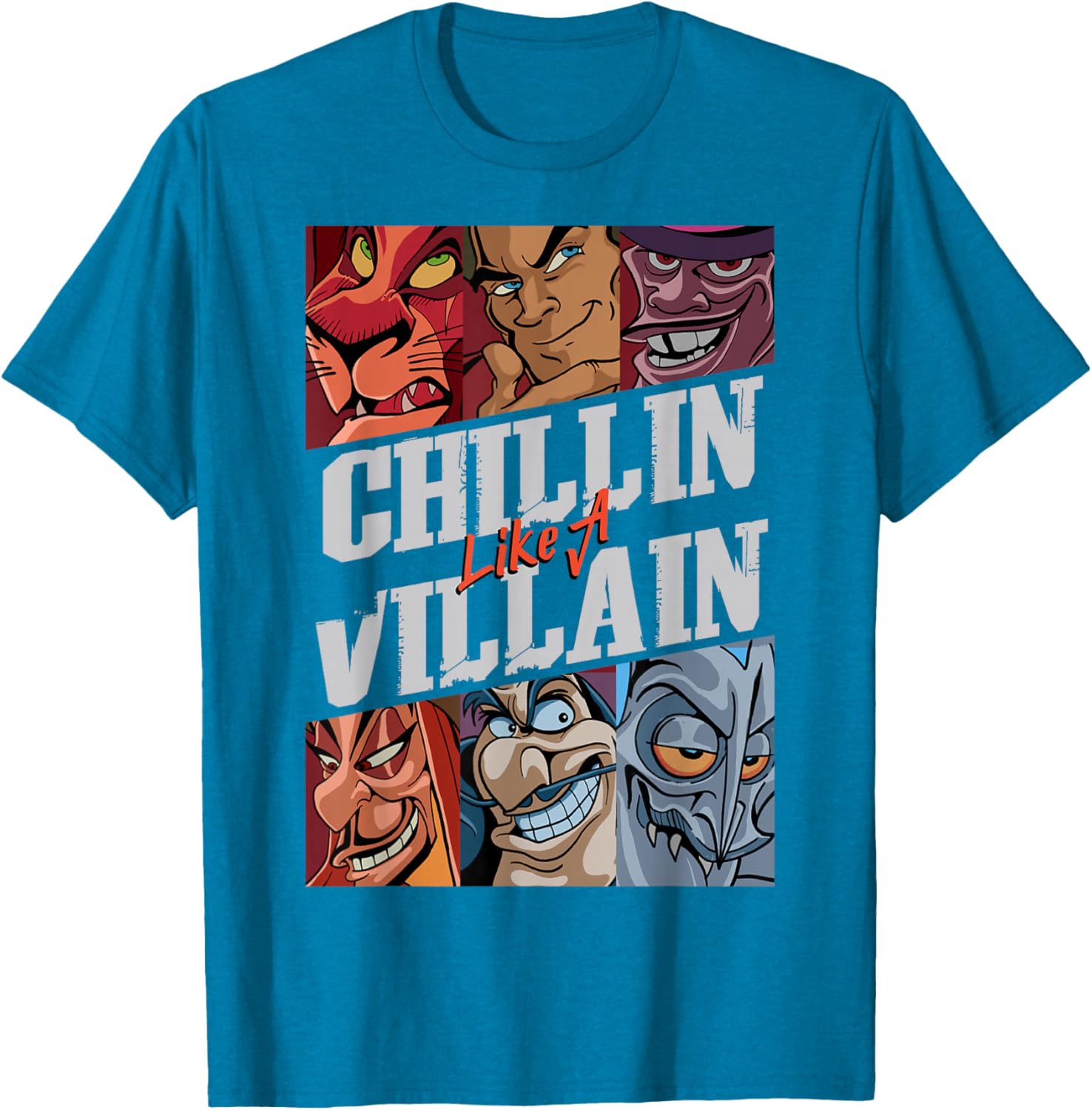 Disney Villains Chillin Like A Villain Group Portrait T-Shirt for Fans - 7