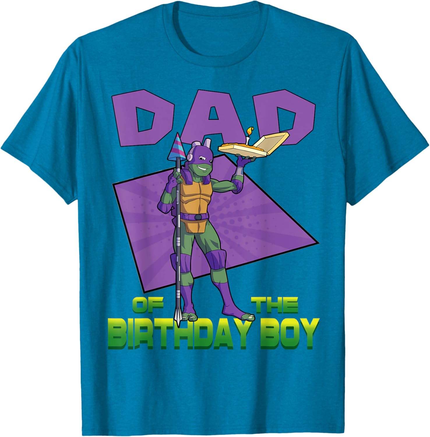 Mademark TMNT Donnie Daddy of the Birthday Boy Pizza Party T-Shirt - 4