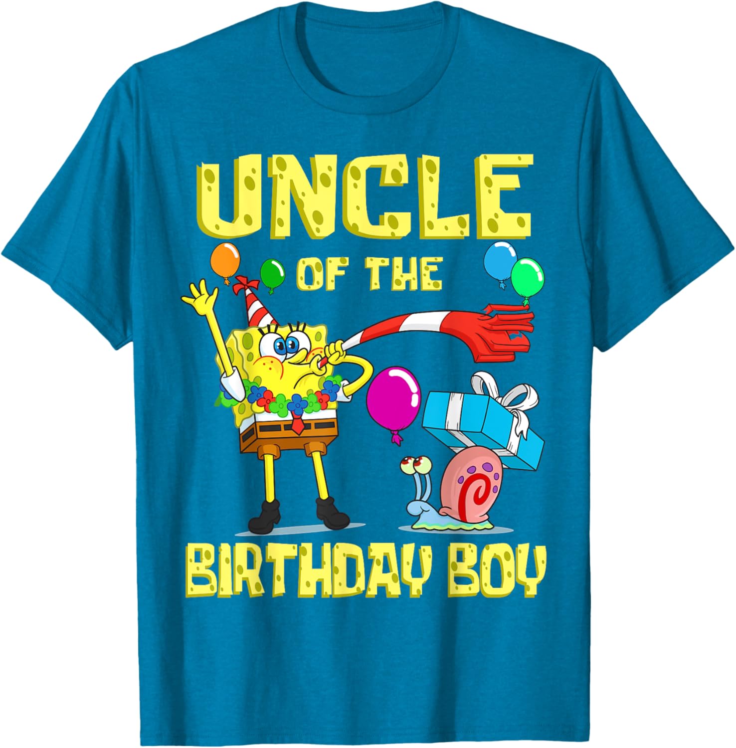 Mademark x SpongeBob SquarePants Birthday Party Uncle T-Shirt for Kids - 14
