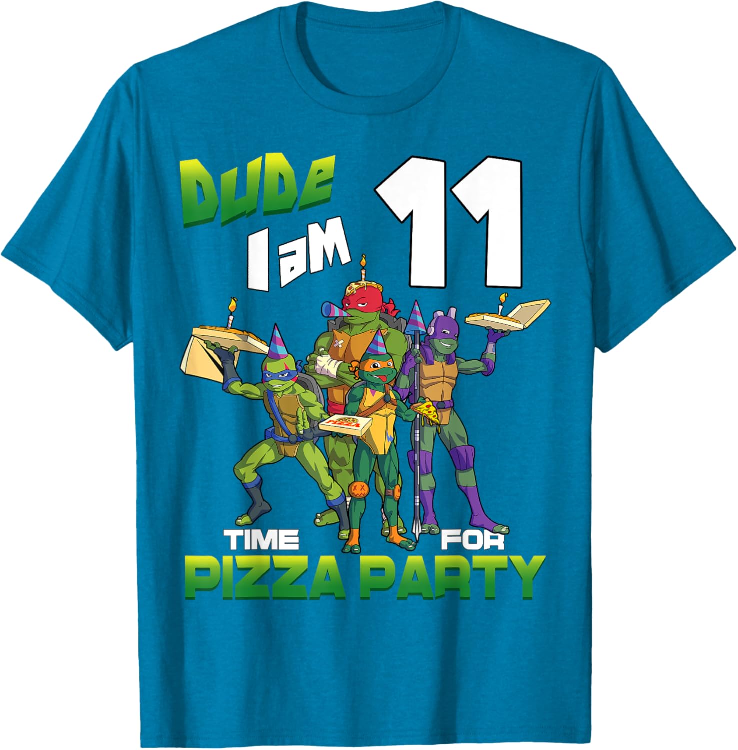 Mademark Teenage Mutant Ninja Turtles Pizza Birthday T-Shirt for Ages 11 - 10