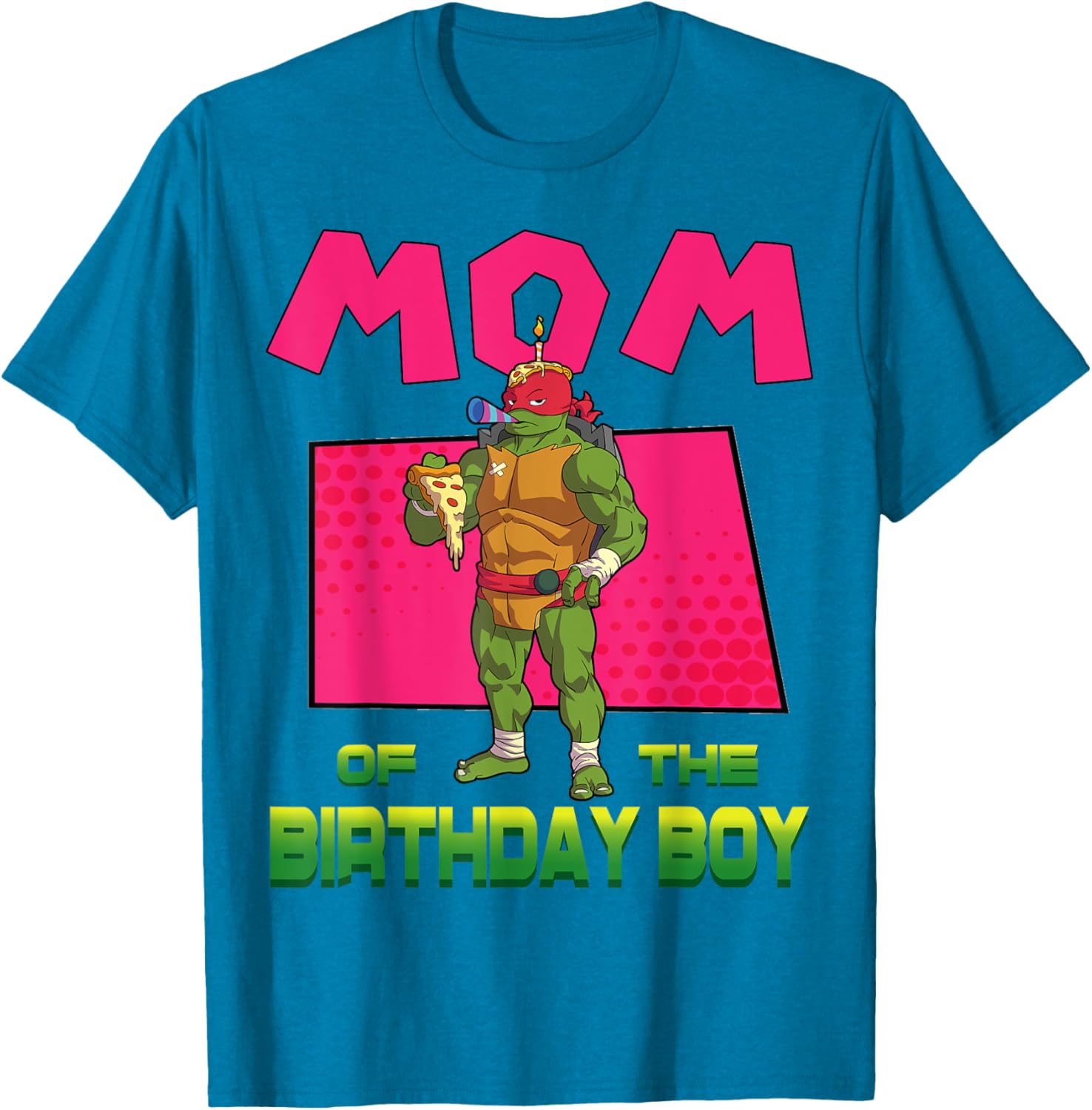 Mademark TMNT Raph Birthday Boy Pizza Party T-Shirt for Kids - 22
