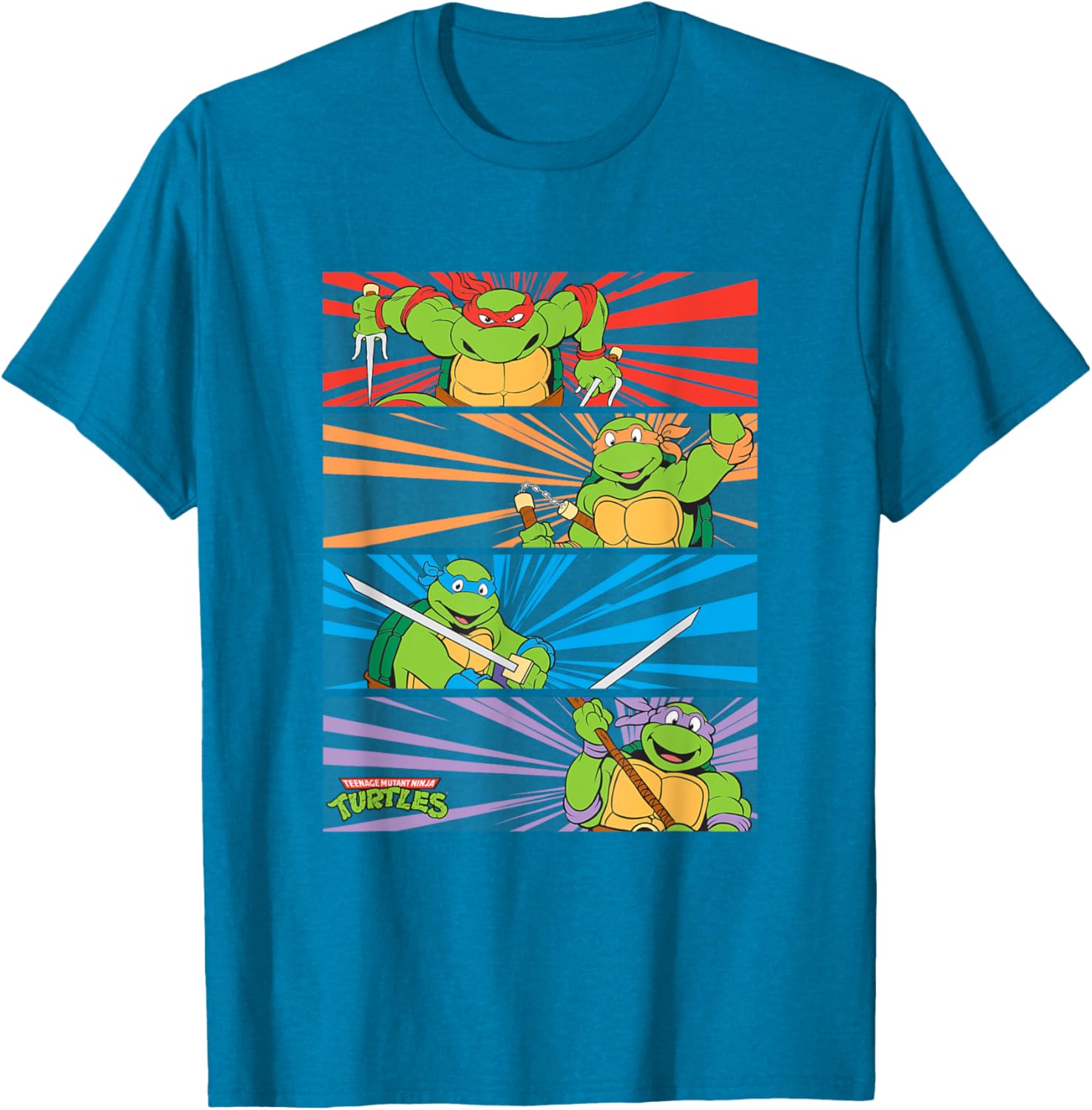 Retro TMNT T-Shirt Featuring Raphael, Michelangelo, Donatello, Leonardo - 4