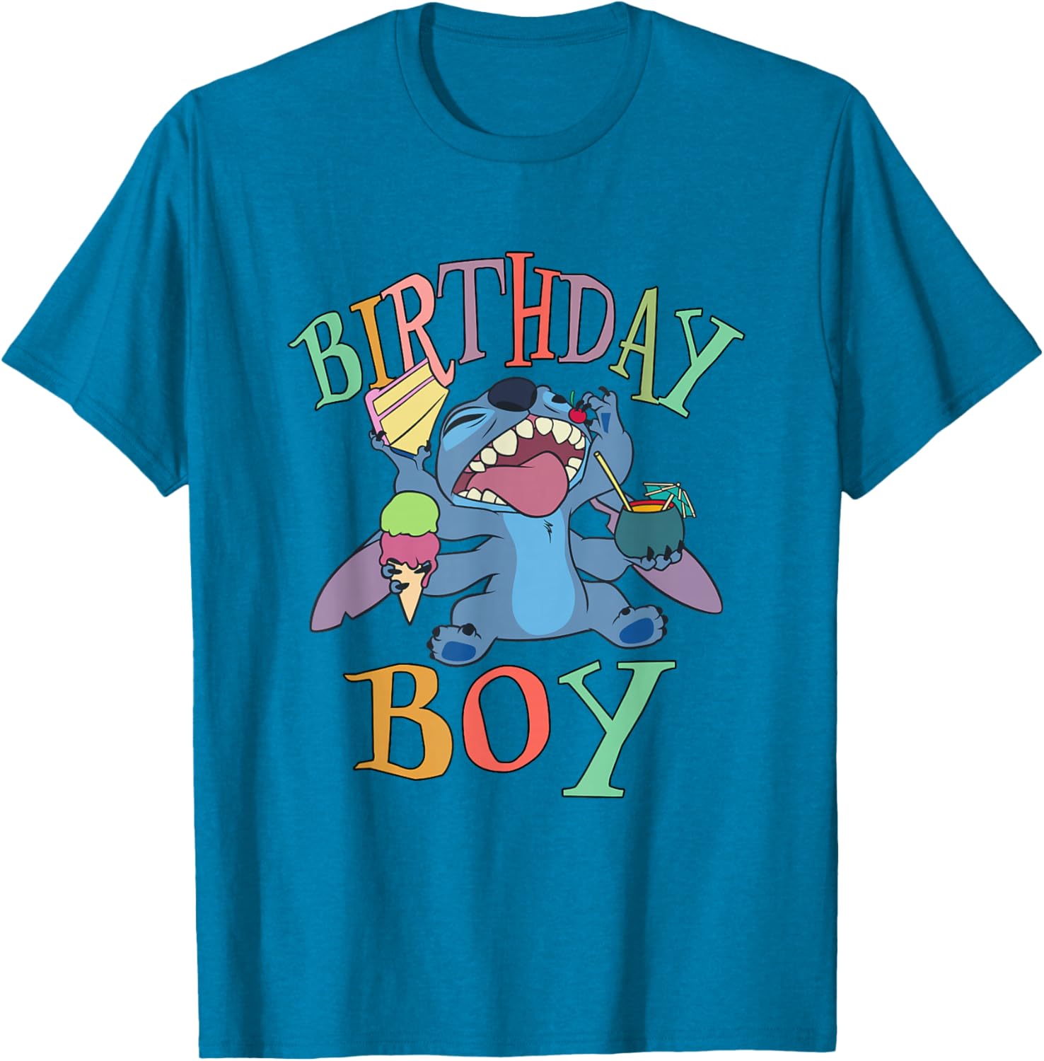 Disney Lilo and Stitch Birthday Boy T-Shirt with Fun Stitch Design - 5