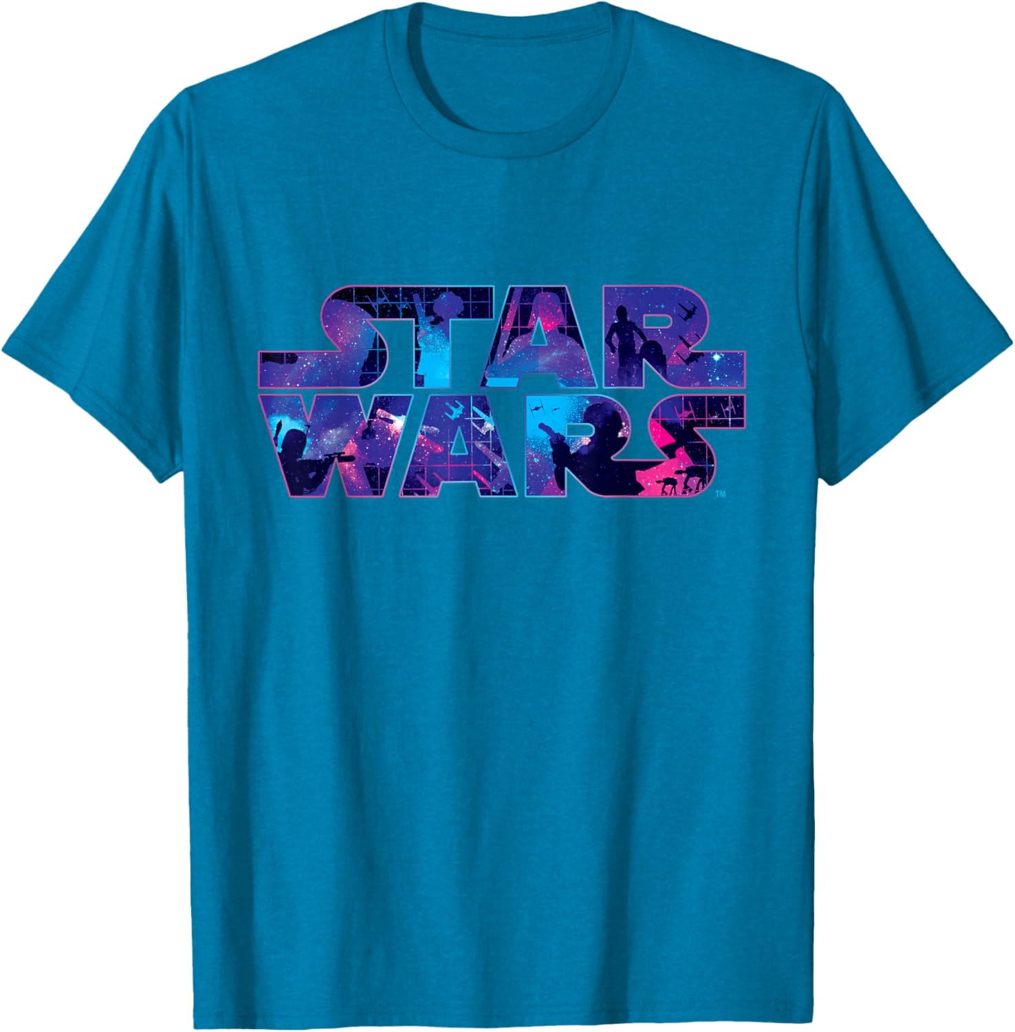 Retro 90s Star Wars Logo Galaxy T-Shirt for Fans of Classic Sci-Fi - 8