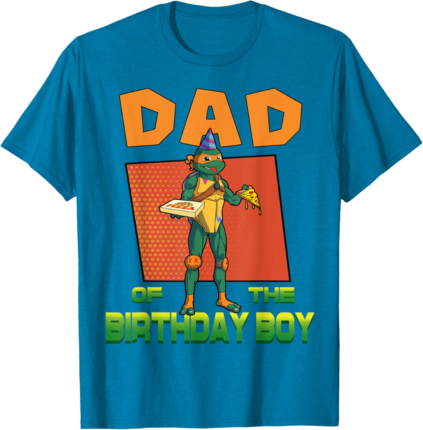 Mikey Daddy of the Birthday Boy Pizza T-Shirt for TMNT Fans - 5
