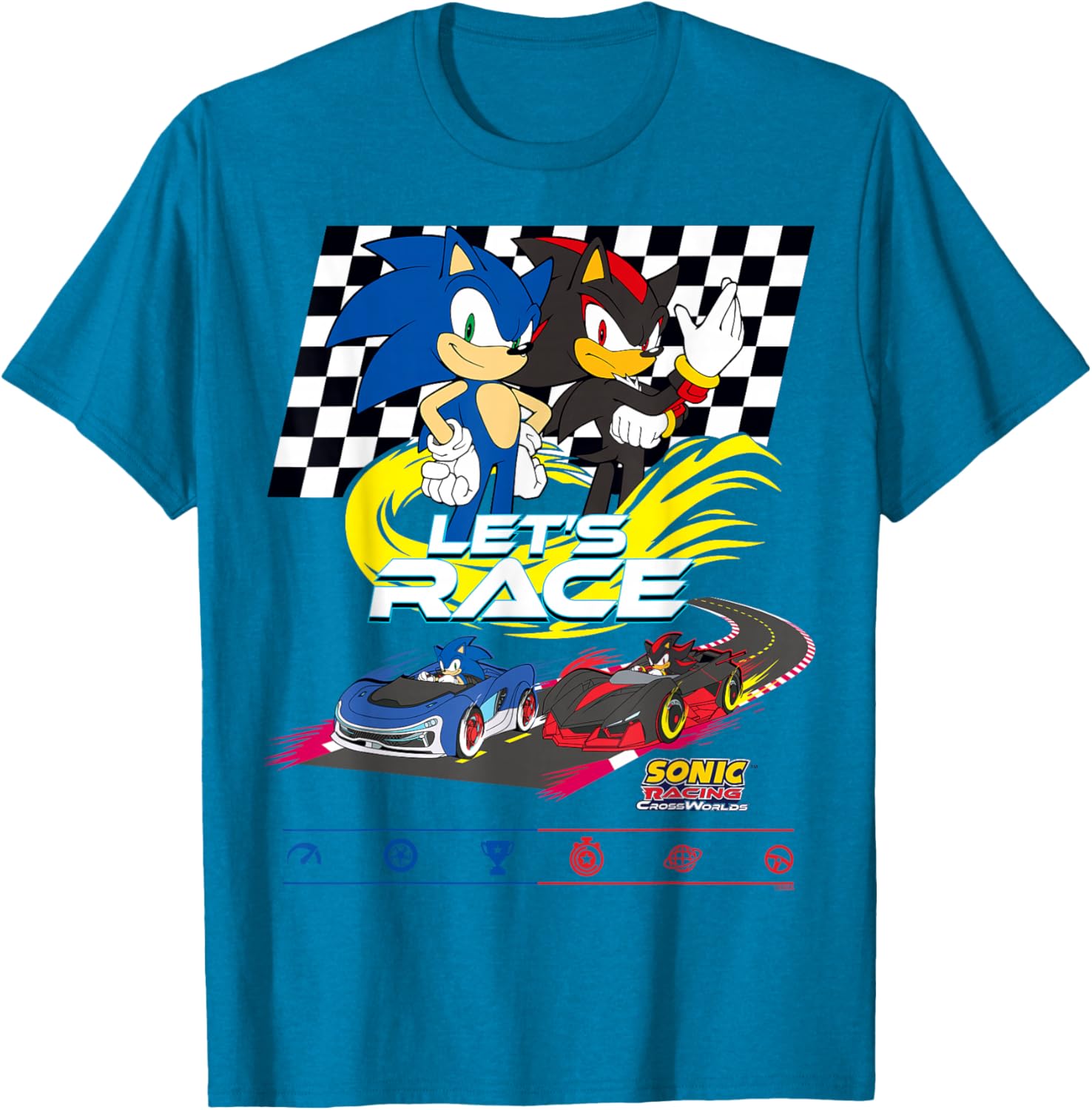 Sonic Racing CrossWorlds T-Shirt Sonic vs Shadow Race Day Apparel - 20