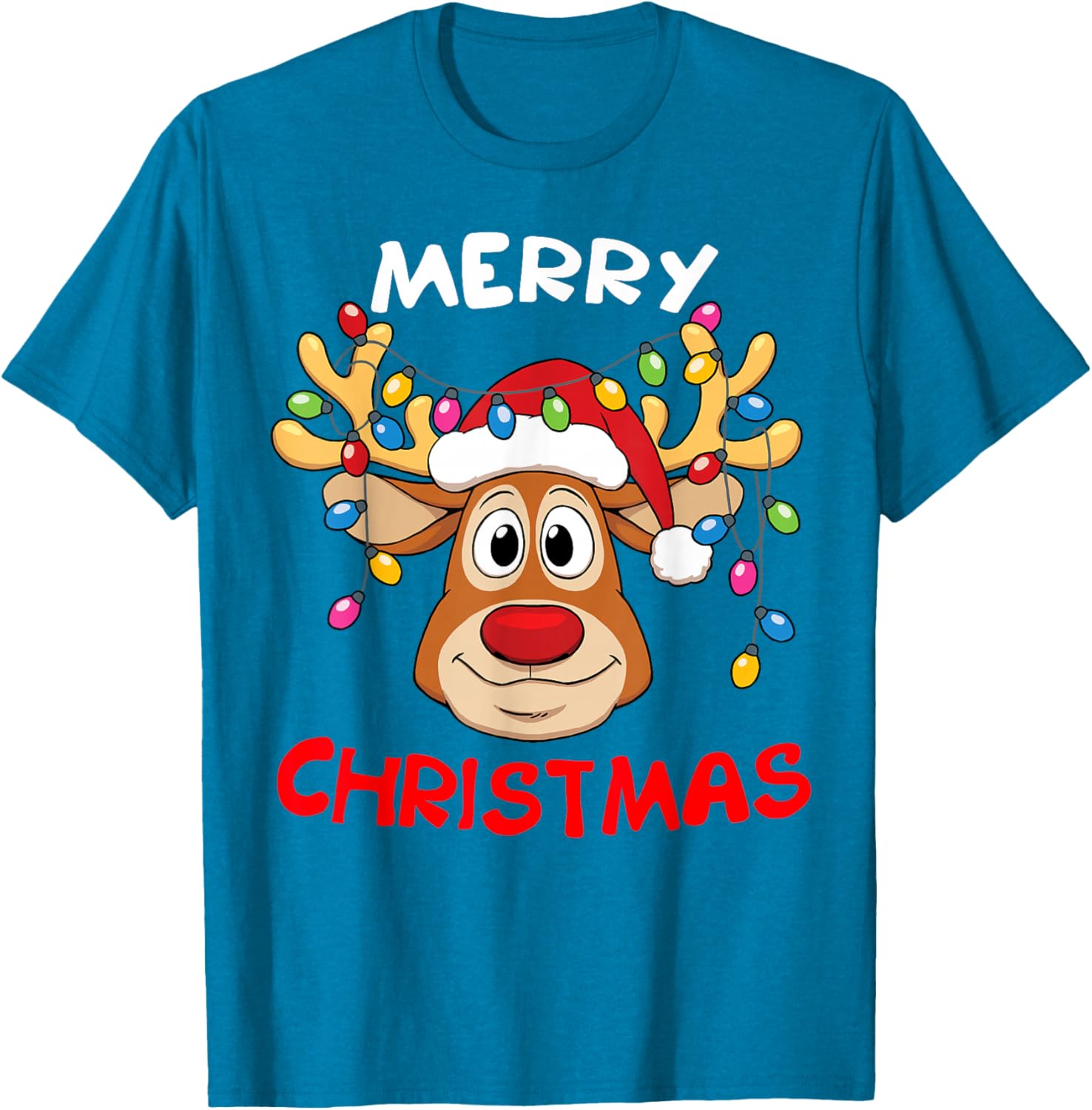 Merry Christmas Reindeer Family T-Shirt for Men and Women Fun Holiday Style - 14