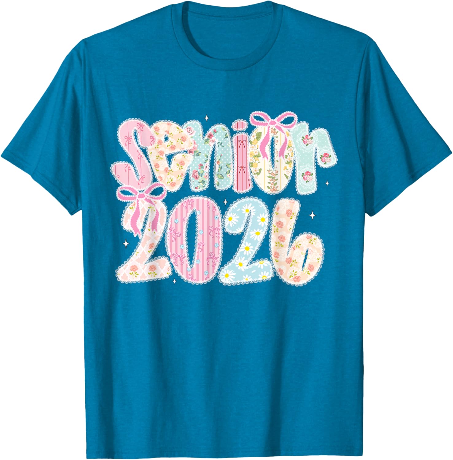 Coquette Lace Floral Pastel Graduation T-Shirt for Senior 2026 - 10