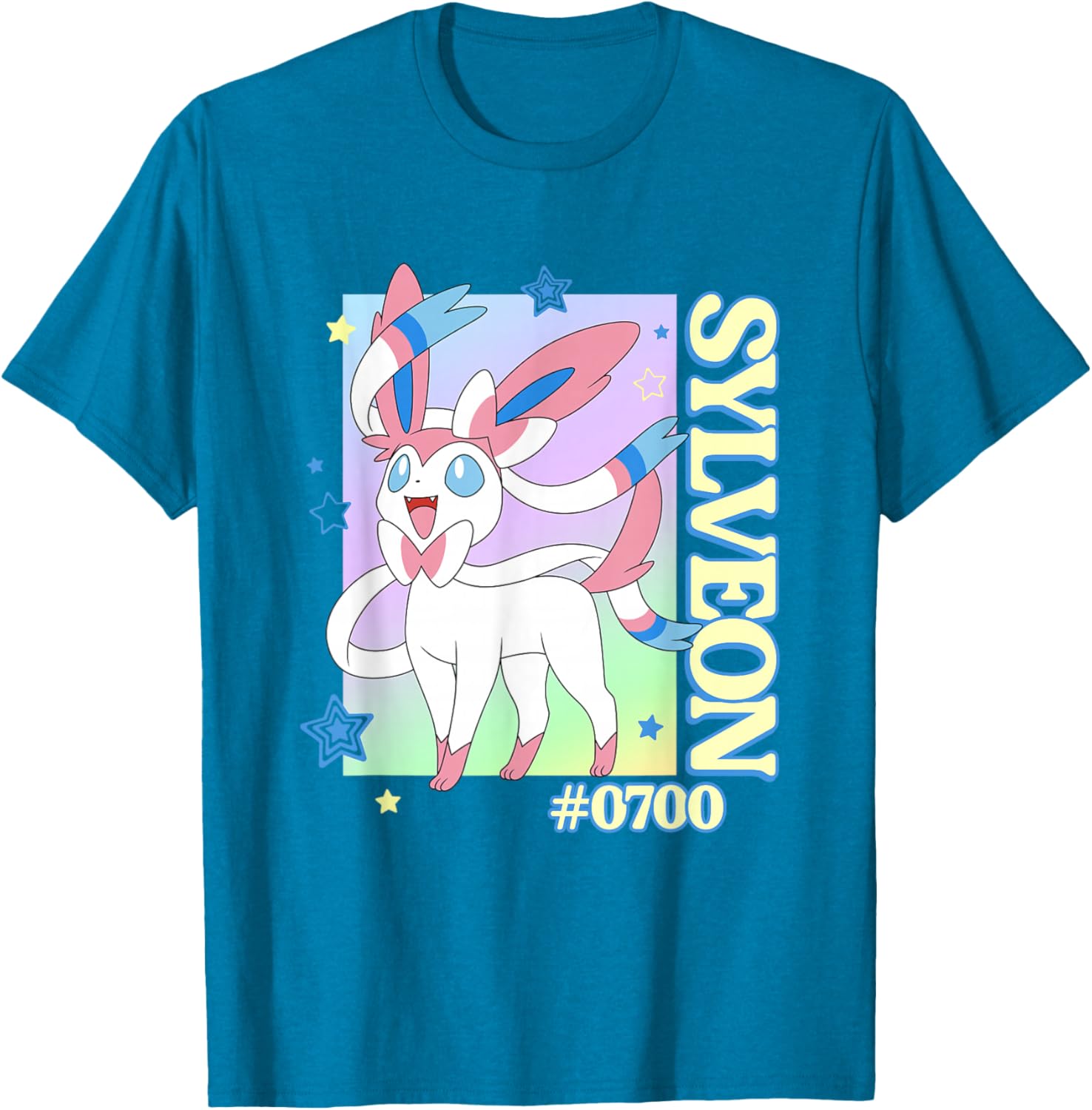 Colorful Pokemon Sylveon #0700 Unisex T-Shirt for Adults and Teens - 7