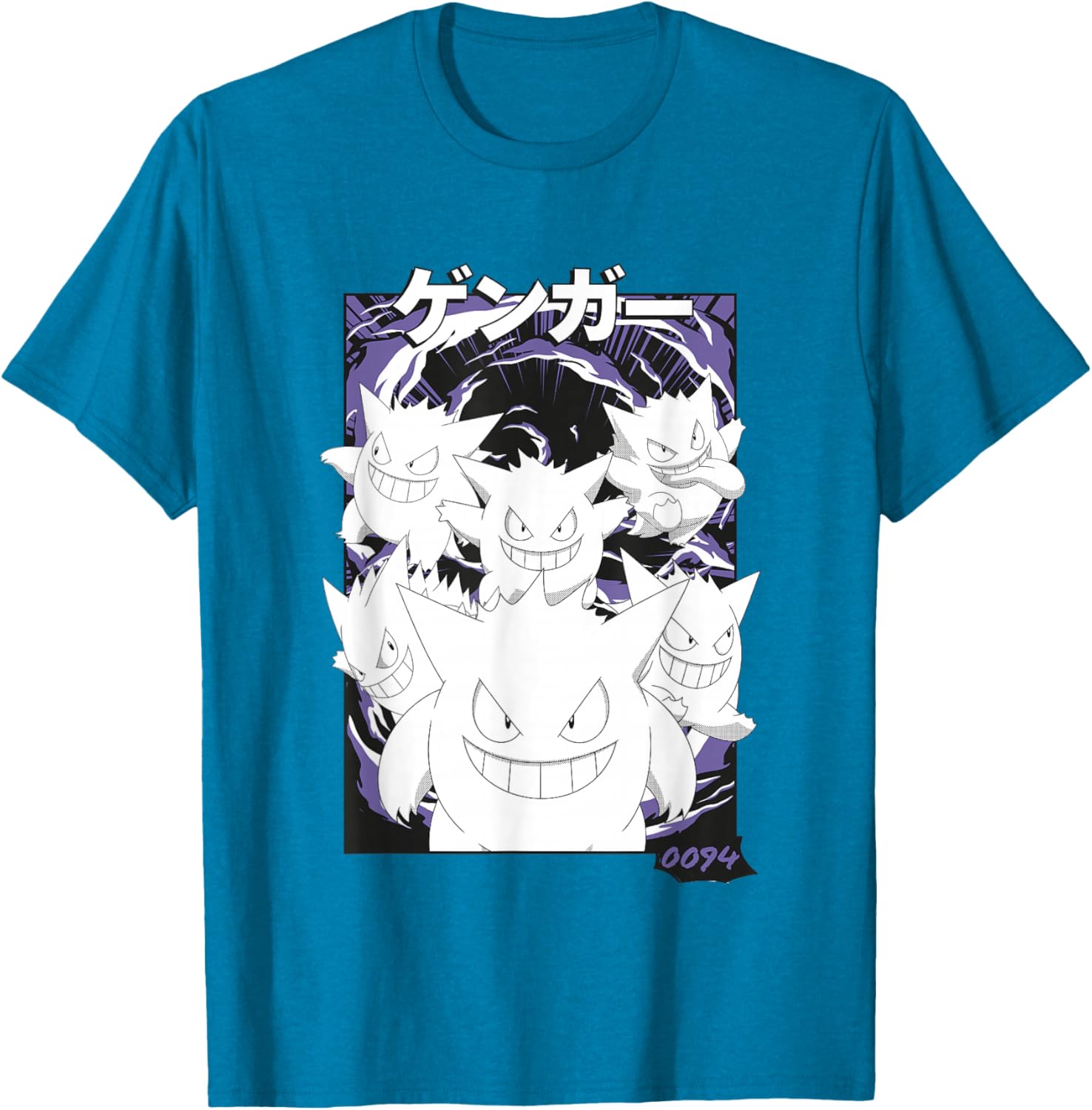 Vintage Pokémon Gengar 0094 T-Shirt with Multiple Faces Design - 9