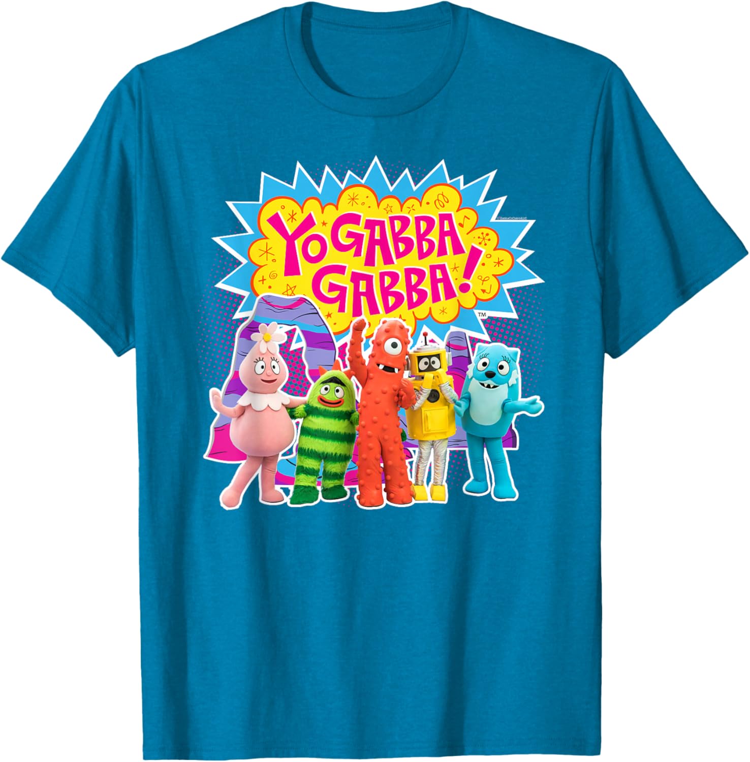 Yo Gabba Gabba Colorful Character Cutouts T-Shirt for Kids and Fans - 4