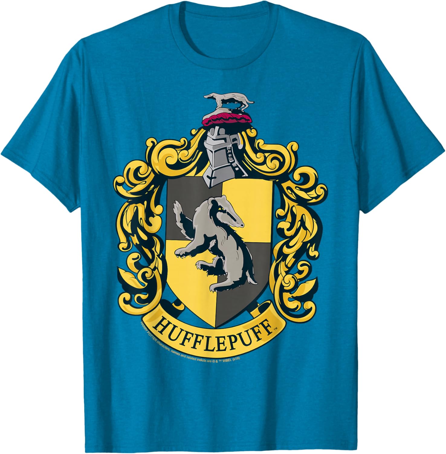 Hufflepuff House Crest T-Shirt for Harry Potter Fans - Stylish Apparel - 7