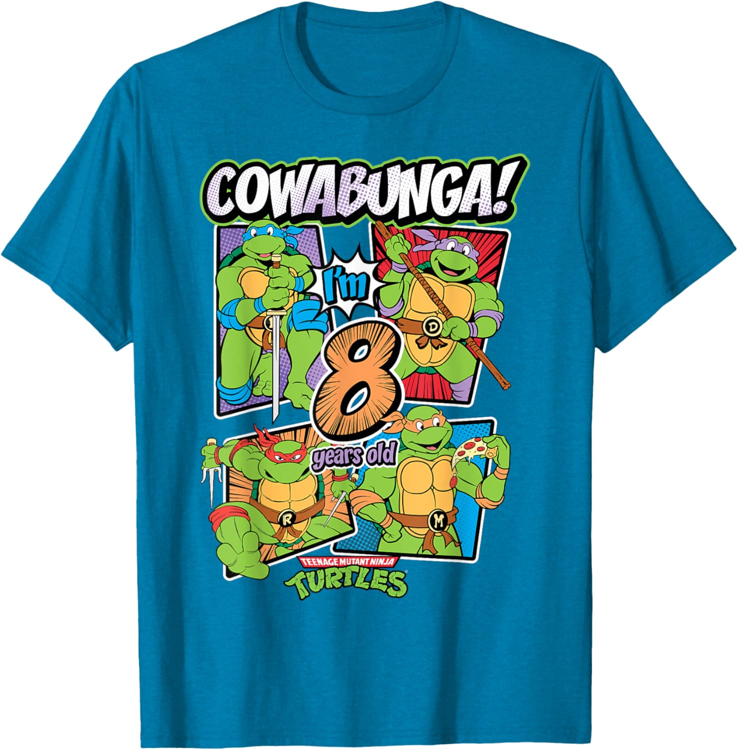 Cowabunga I'm 8 Years Old TMNT T-Shirt for Kids - Fun Teenage Mutant Ninja Turtles Apparel - 5
