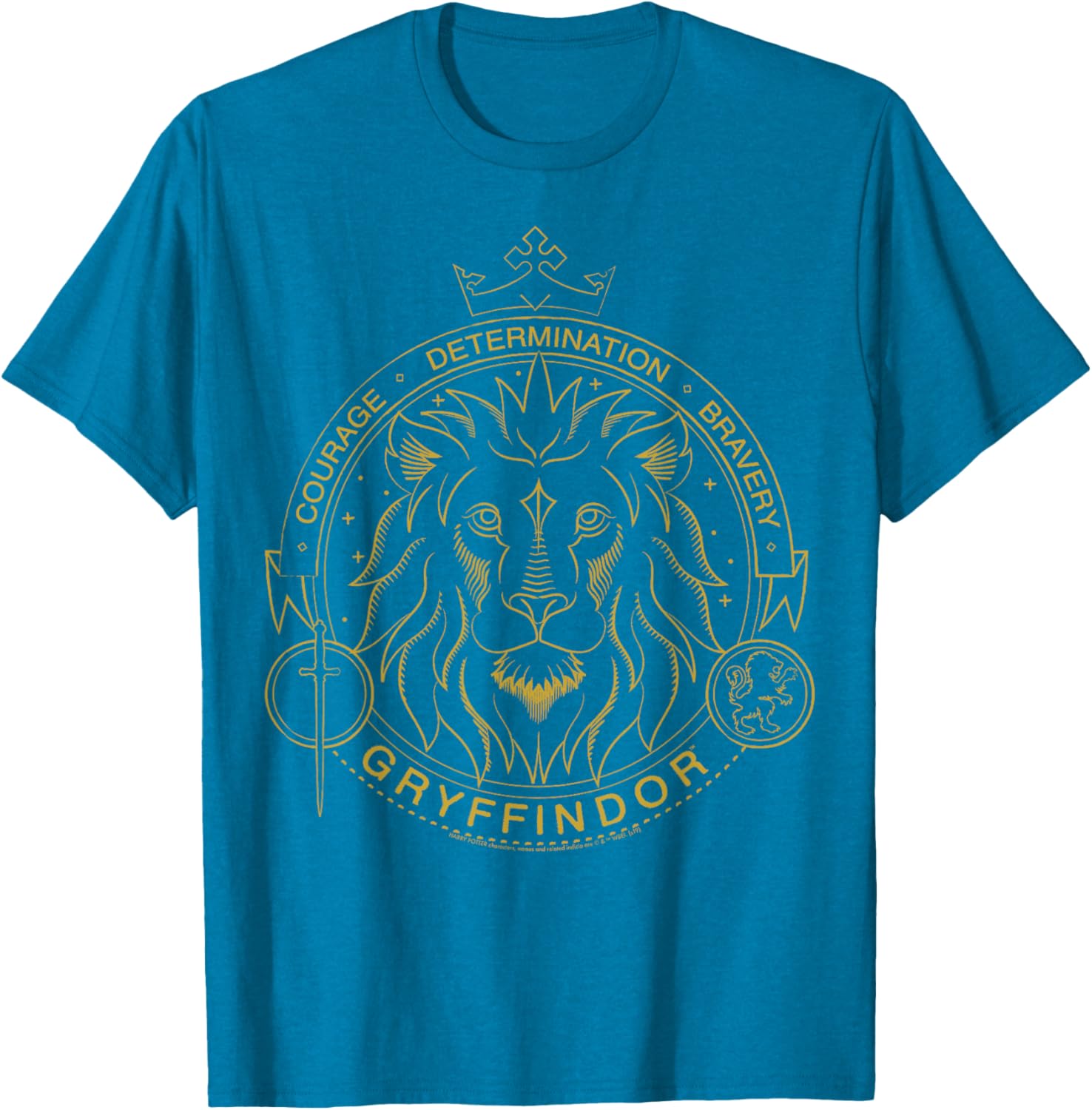 Harry Potter Gryffindor Lion Symbol Line Art T-Shirt for Fans - 8