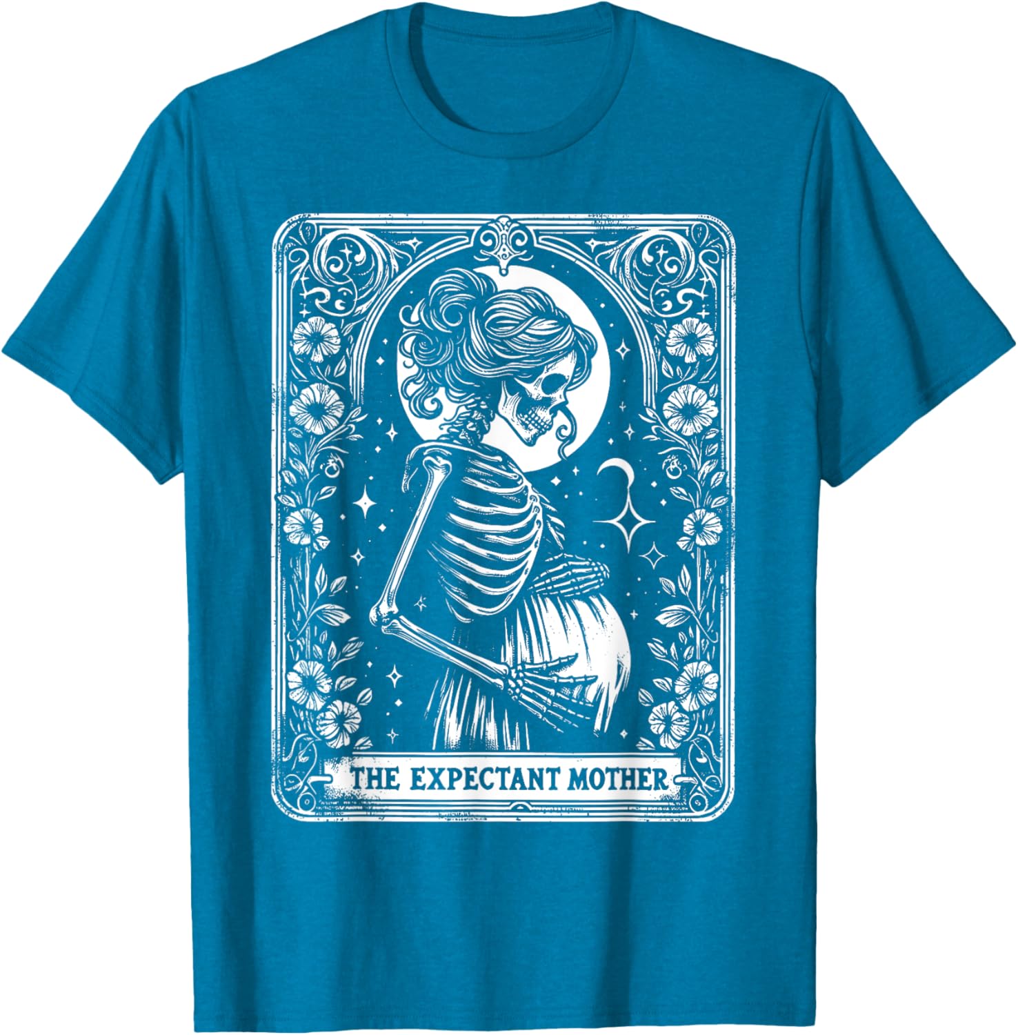 Skeleton Expectant Mother Tarot Card Pregnancy Announcement T-Shirt - 5