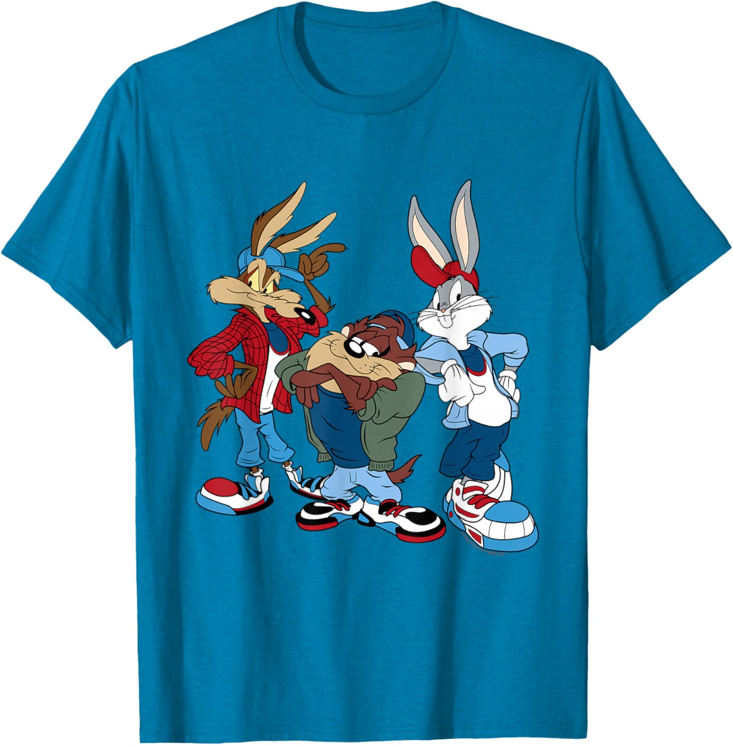 Looney Tunes T-Shirt featuring Wiley, Bugs, and Taz - Fun Cartoon Apparel - 5