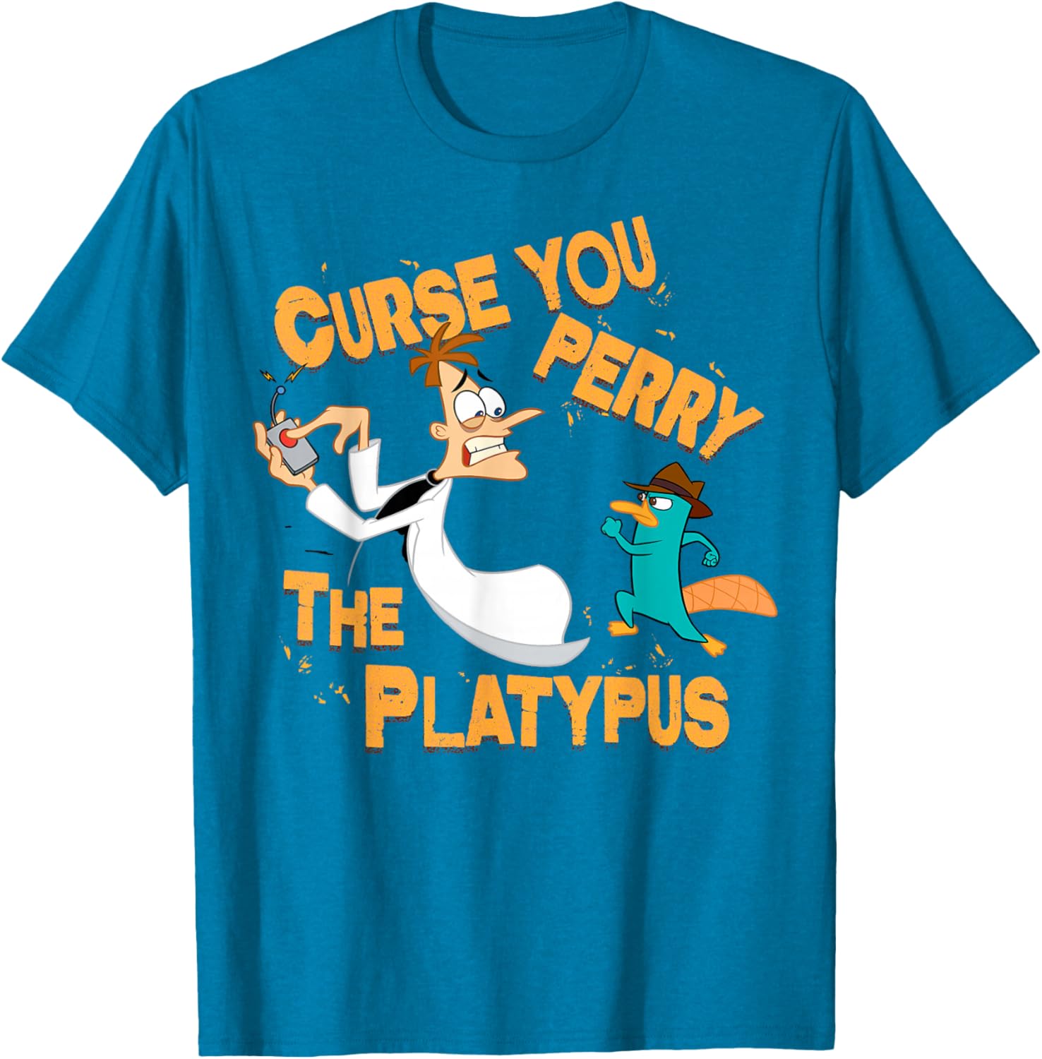 Disney Phineas and Ferb Curse You Graphic T-Shirt for Fun Fans - 5