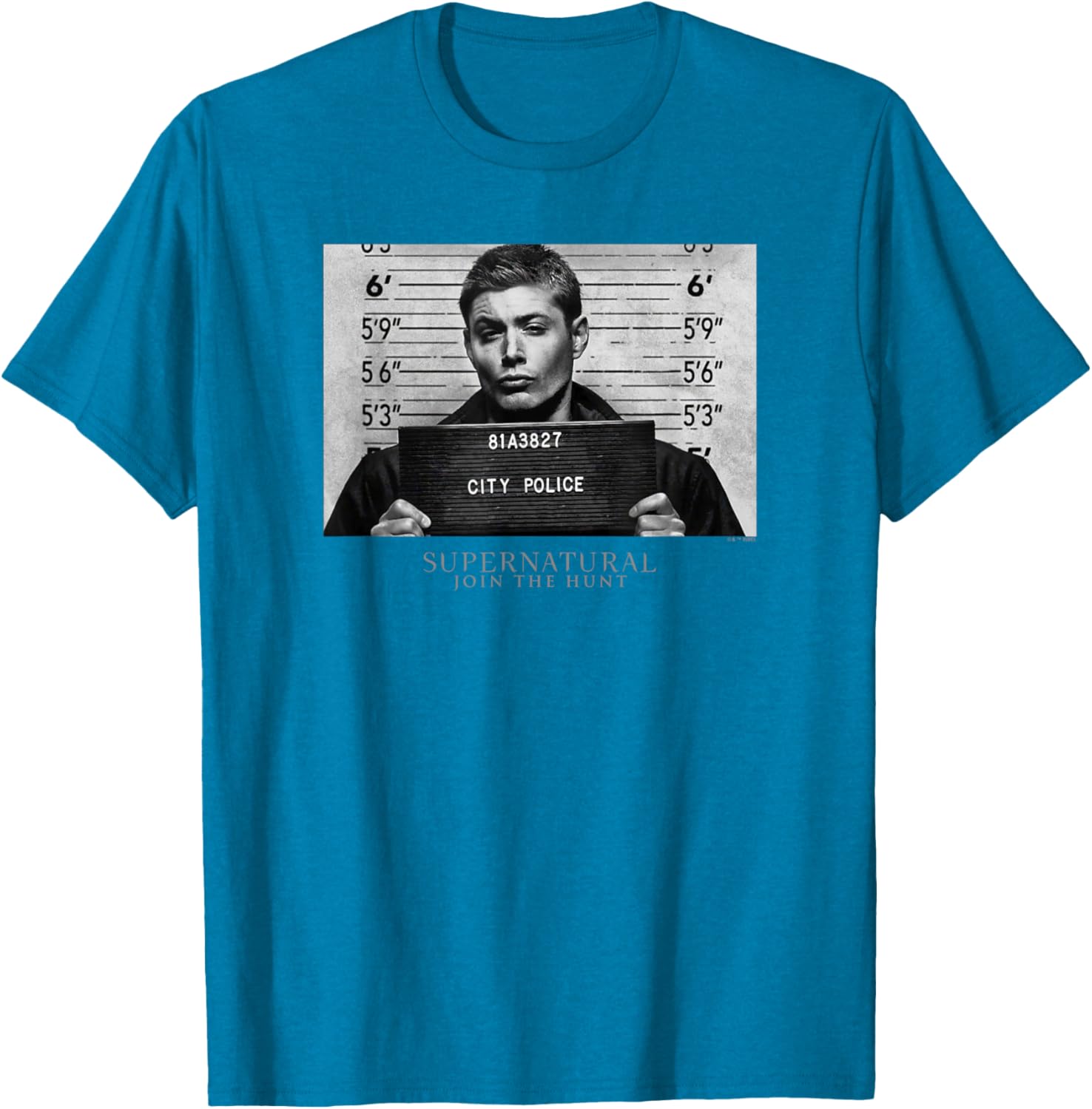 Supernatural Dean Winchester Mugshot Portrait T-Shirt for Fans - 1