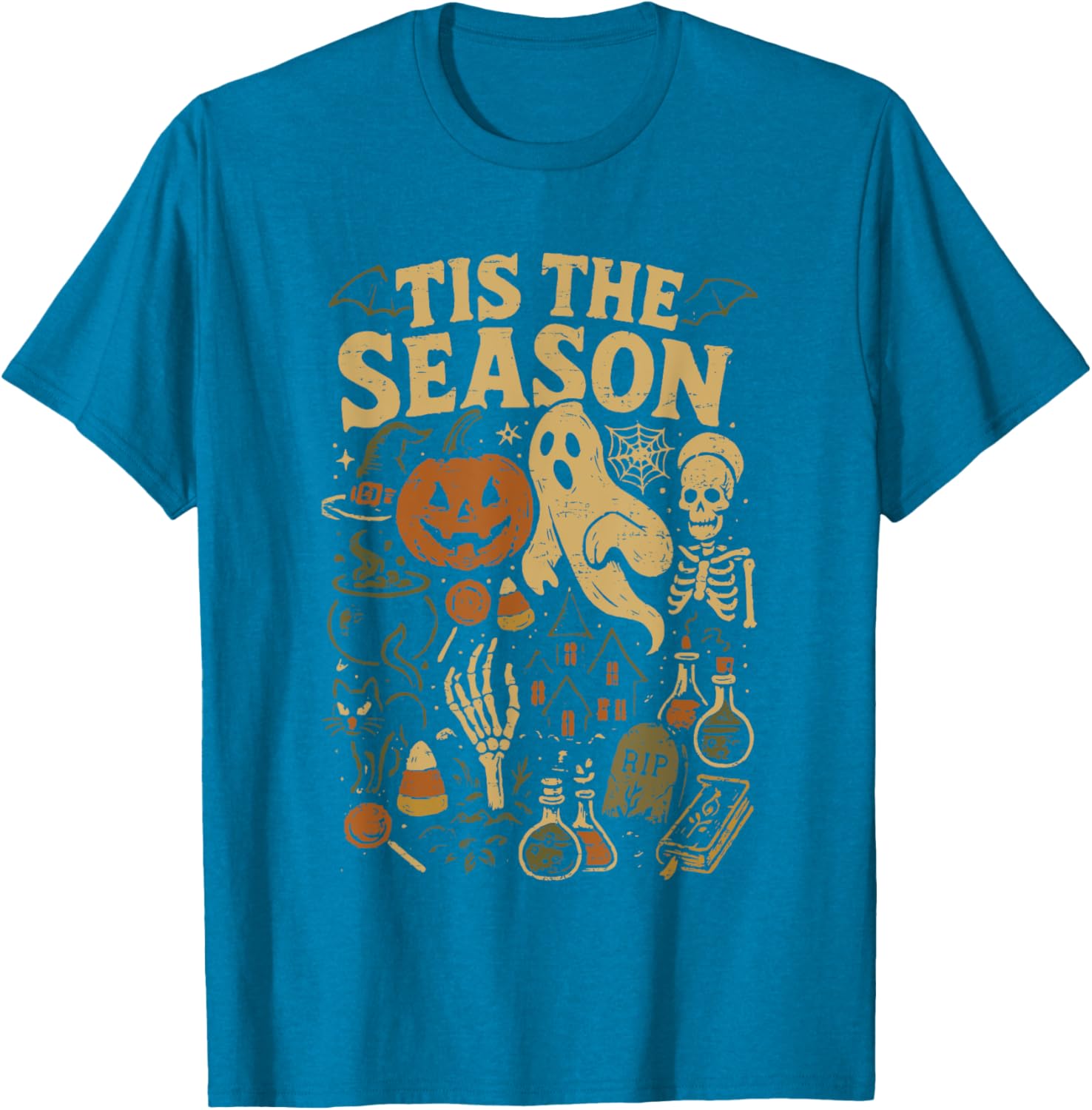 Spooky Season Pumpkin Witch Halloween Vibes T-Shirt for Festive Fun - 27