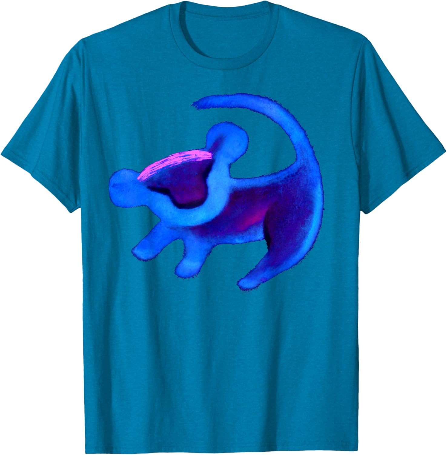 Discover the Disney Lion King Simba Cave Painting Blue T-Shirt for Fans - 5