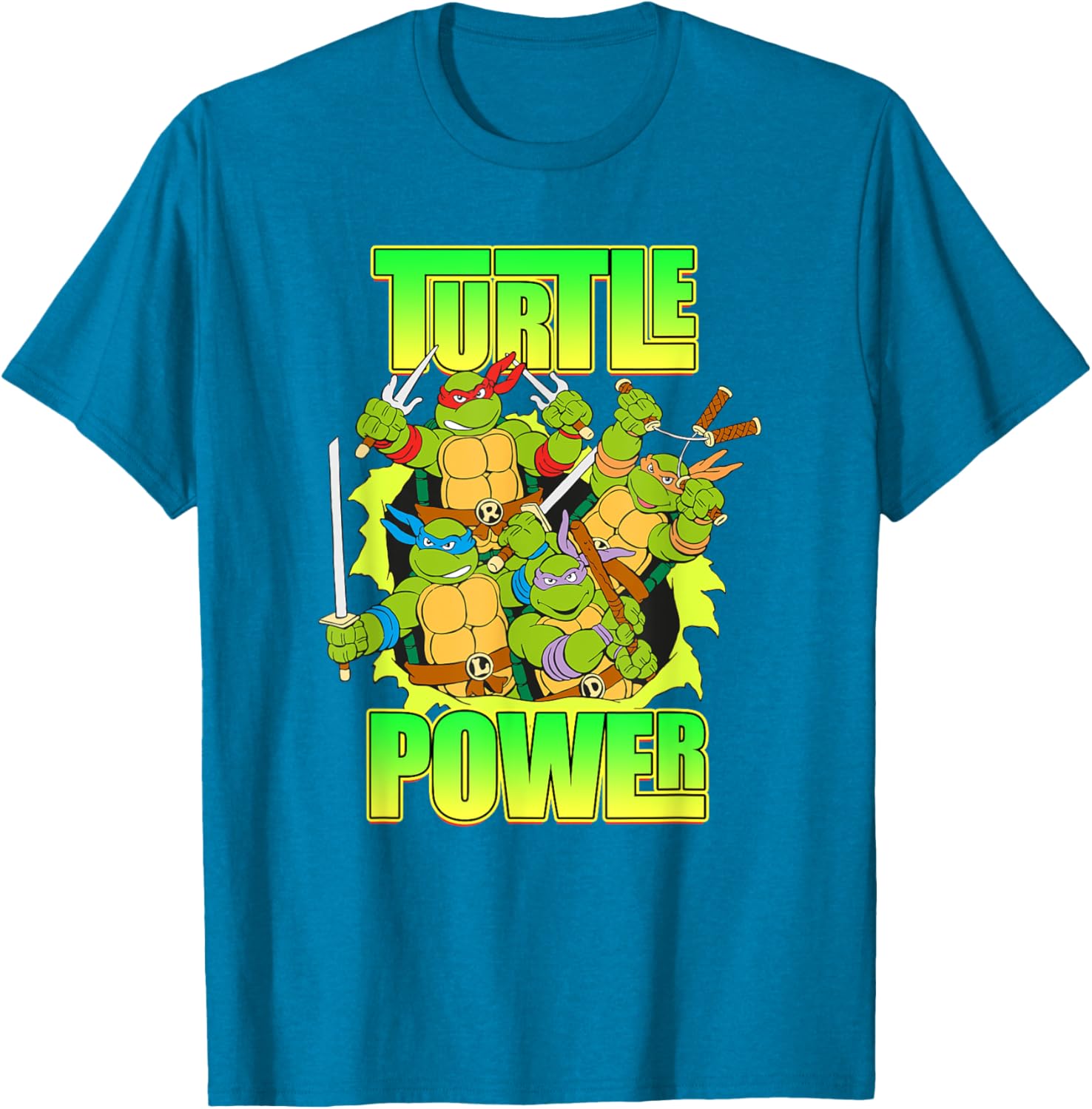 Mademark Teenage Mutant Ninja Turtles Retro Turtle Power T-Shirt - 1
