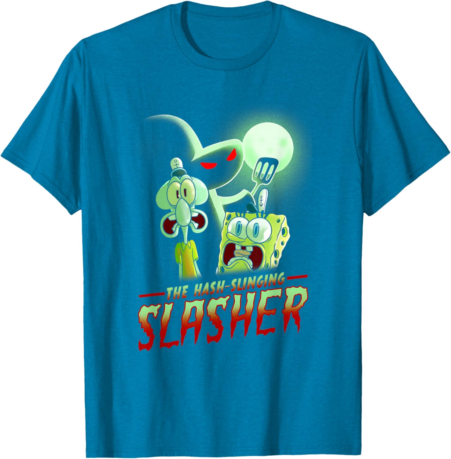 SpongeBob SquarePants Hash Slinging Slasher Spooky T-Shirt for Fans - 2