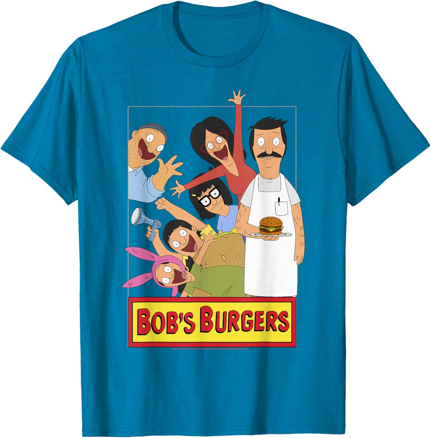 Bob's Burgers Family Shot Teddy Logo T-Shirt for Fans of the Show - 1