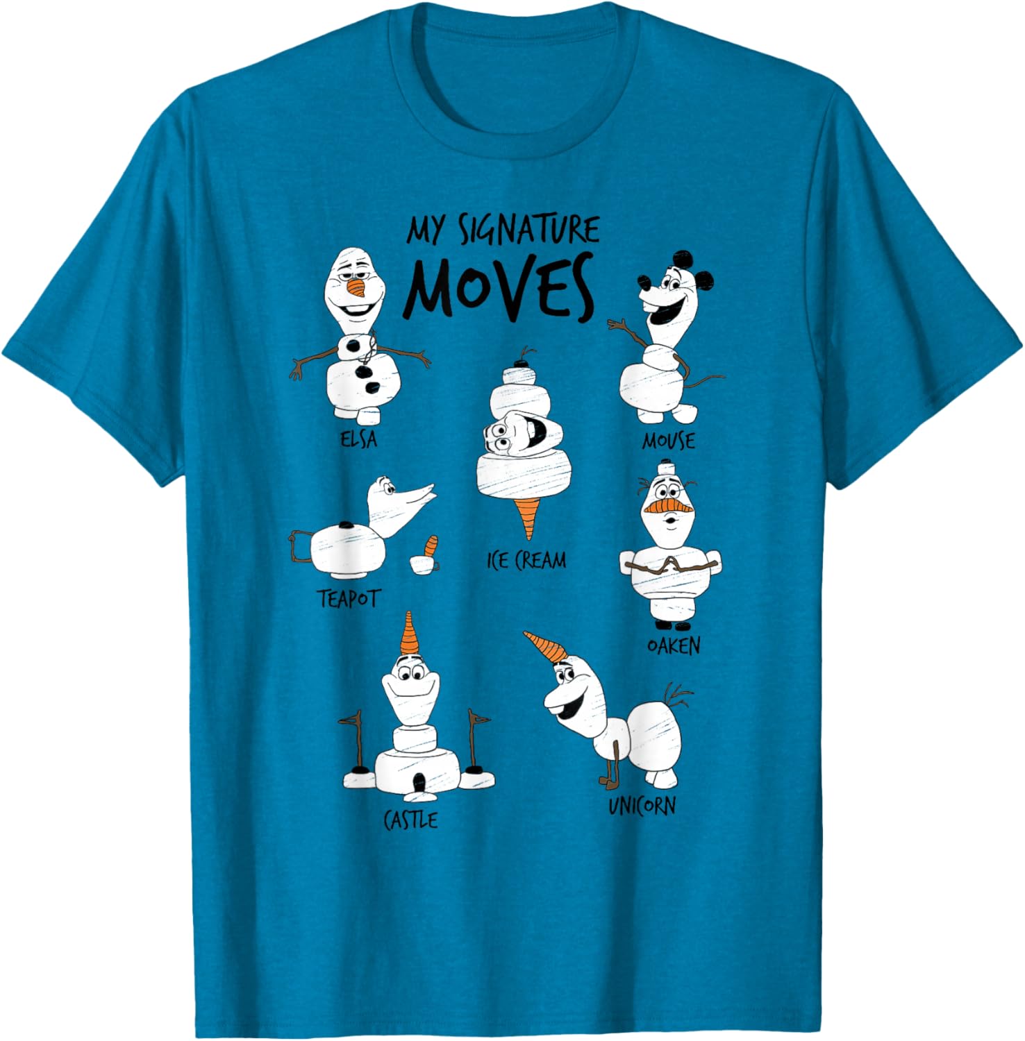 Disney Frozen 2 Olaf Signature Moves T-Shirt for Kids and Adults - 2