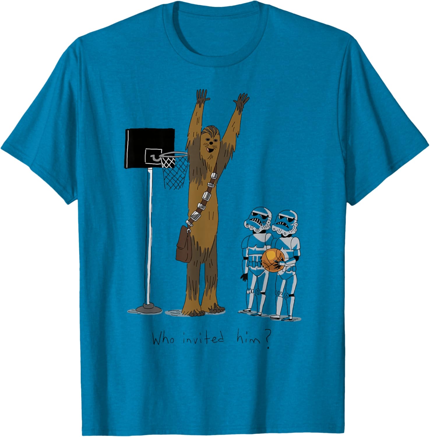 Chewbacca Basketball T-Shirt Fun Star Wars Apparel for Fans - 4