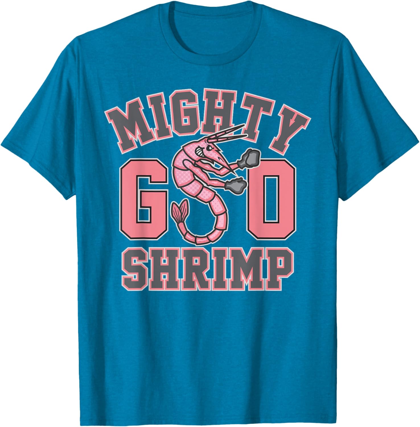 Mighty Shrimp Seabrook High School Zombie Mascot T-Shirt for Fans - 1