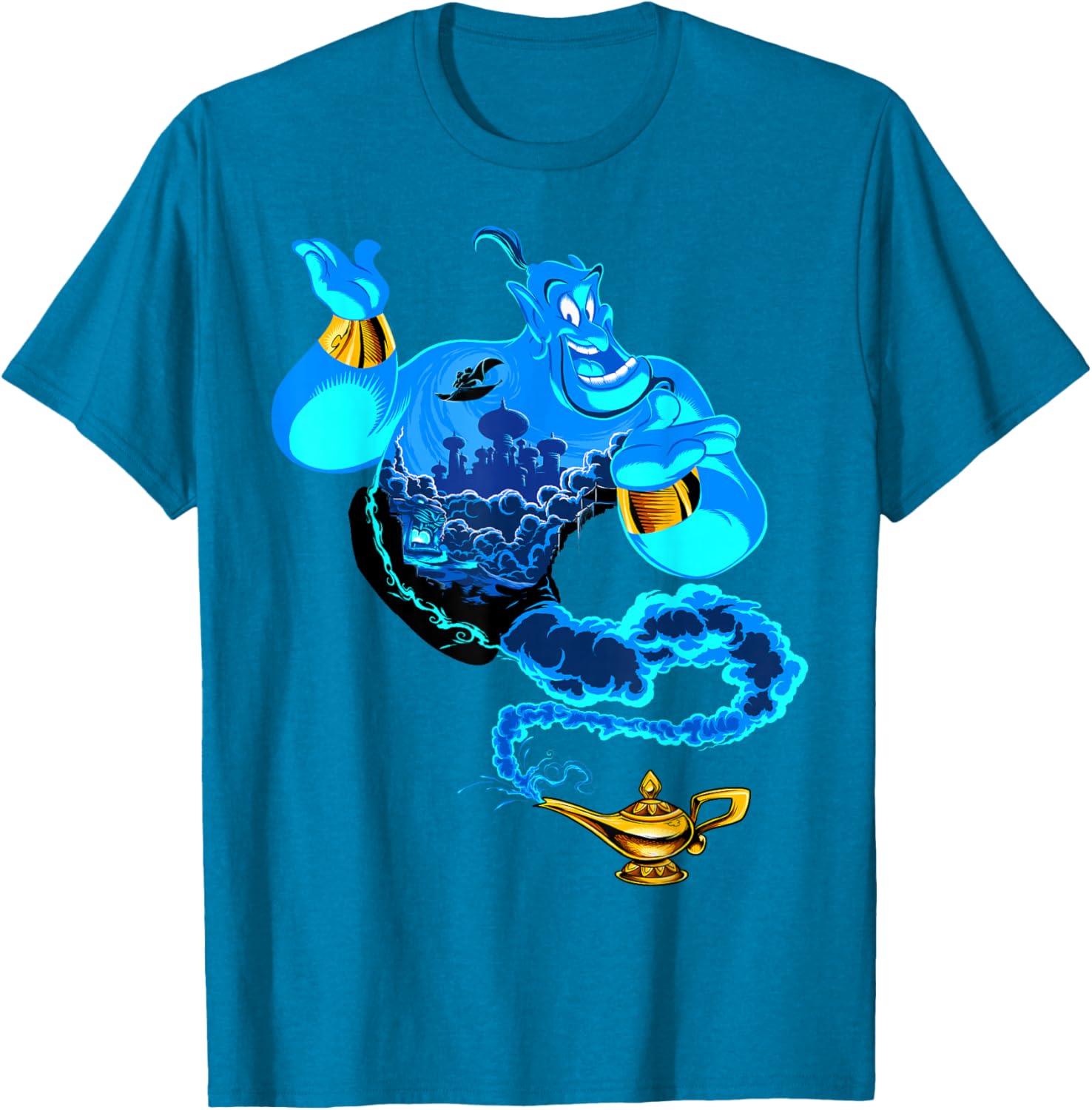 Disney Aladdin Genie Portrait T-Shirt Fun Agrabah Style for Fans - 6