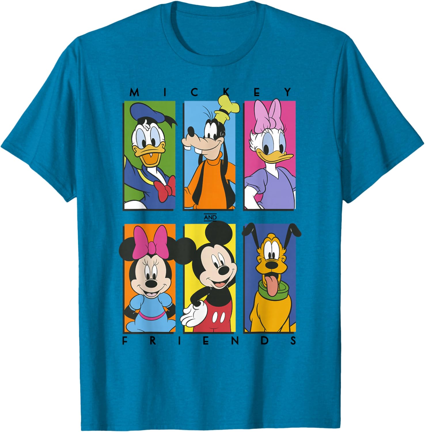 Disney Mickey and Friends T-Shirt Fun Group Shot of Classic Characters - 4