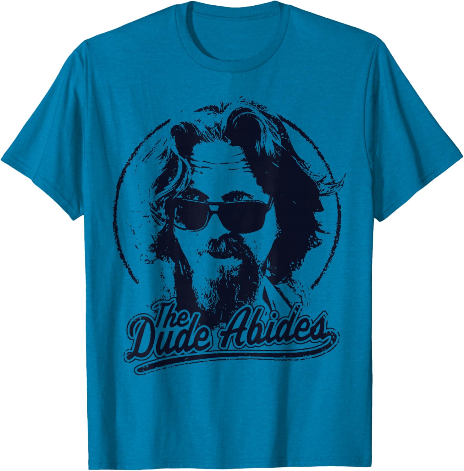 The Big Lebowski Dude Abides Classic Circle Logo T-Shirt for Fans - 1