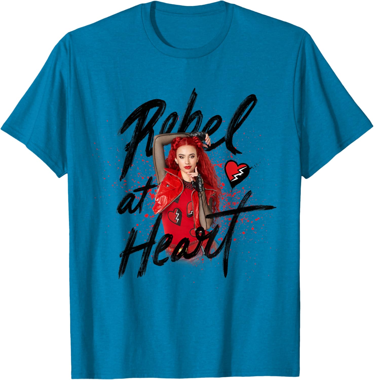 Disney Descendants 4 Red Rebel Heart T-Shirt for Kids and Fans - 9