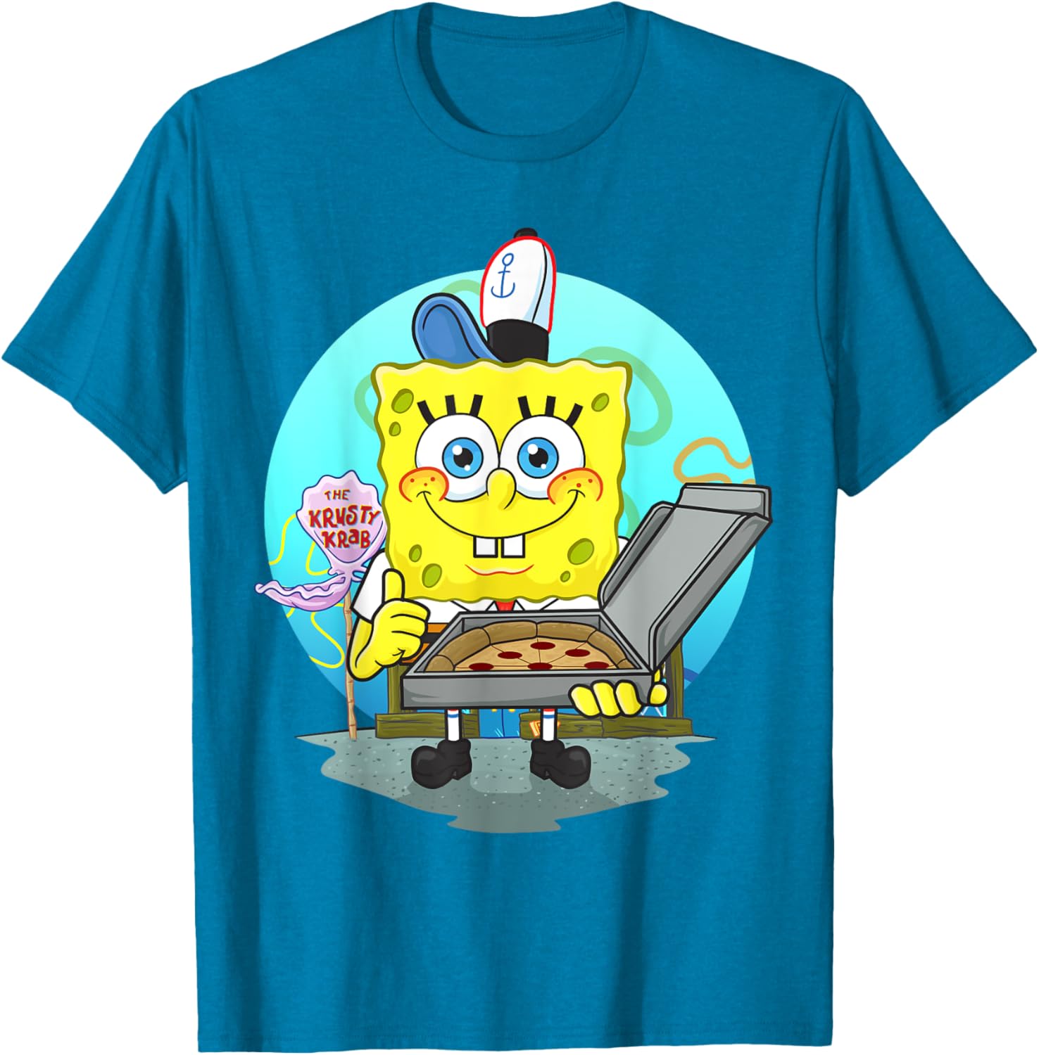Mademark SpongeBob SquarePants Krusty Krab Pizza Delivery T-Shirt - 13