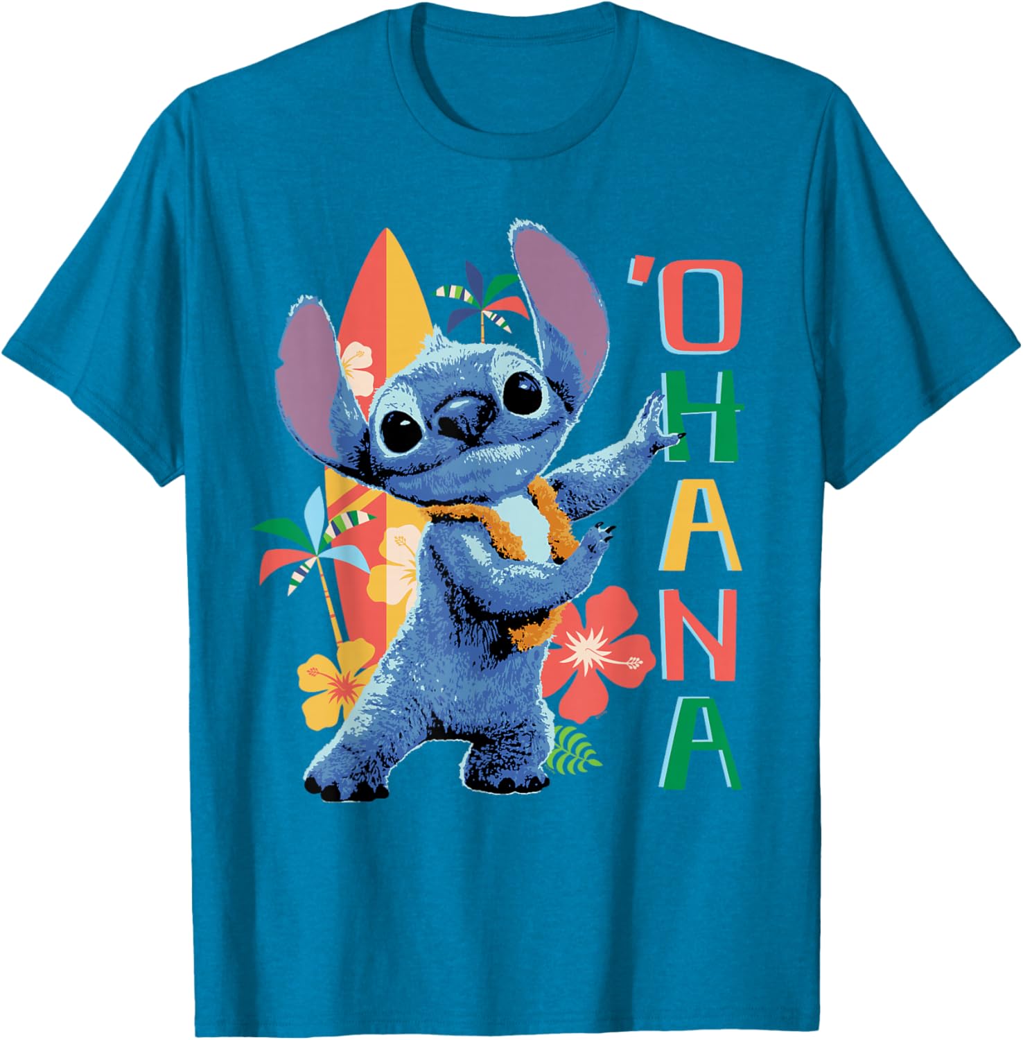 Disney Lilo & Stitch Ohana Hula Beach T-Shirt for Fun Summer Days - 18