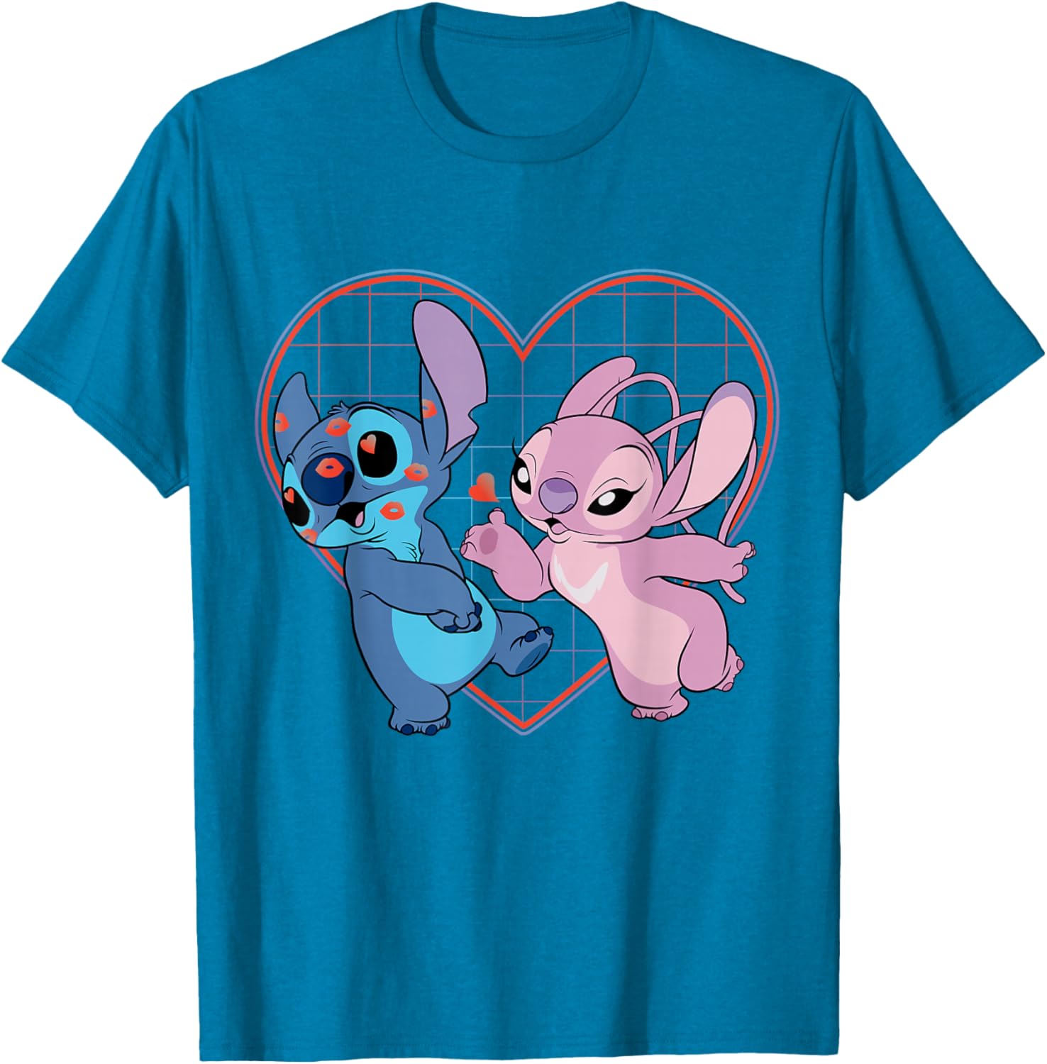 Disney Lilo and Stitch Angel Heart Kisses T-Shirt for Fun Fashion Lovers - 1