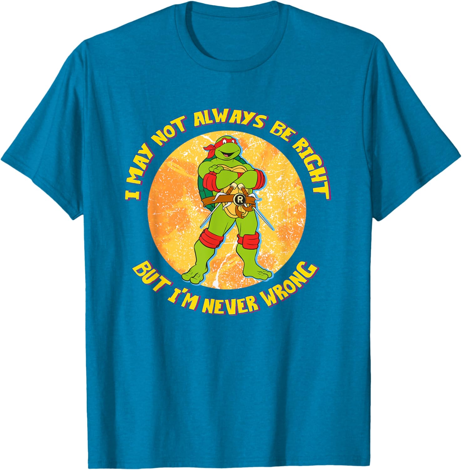 Mademark Teenage Mutant Ninja Turtles Raphael Never Wrong T-Shirt - 5