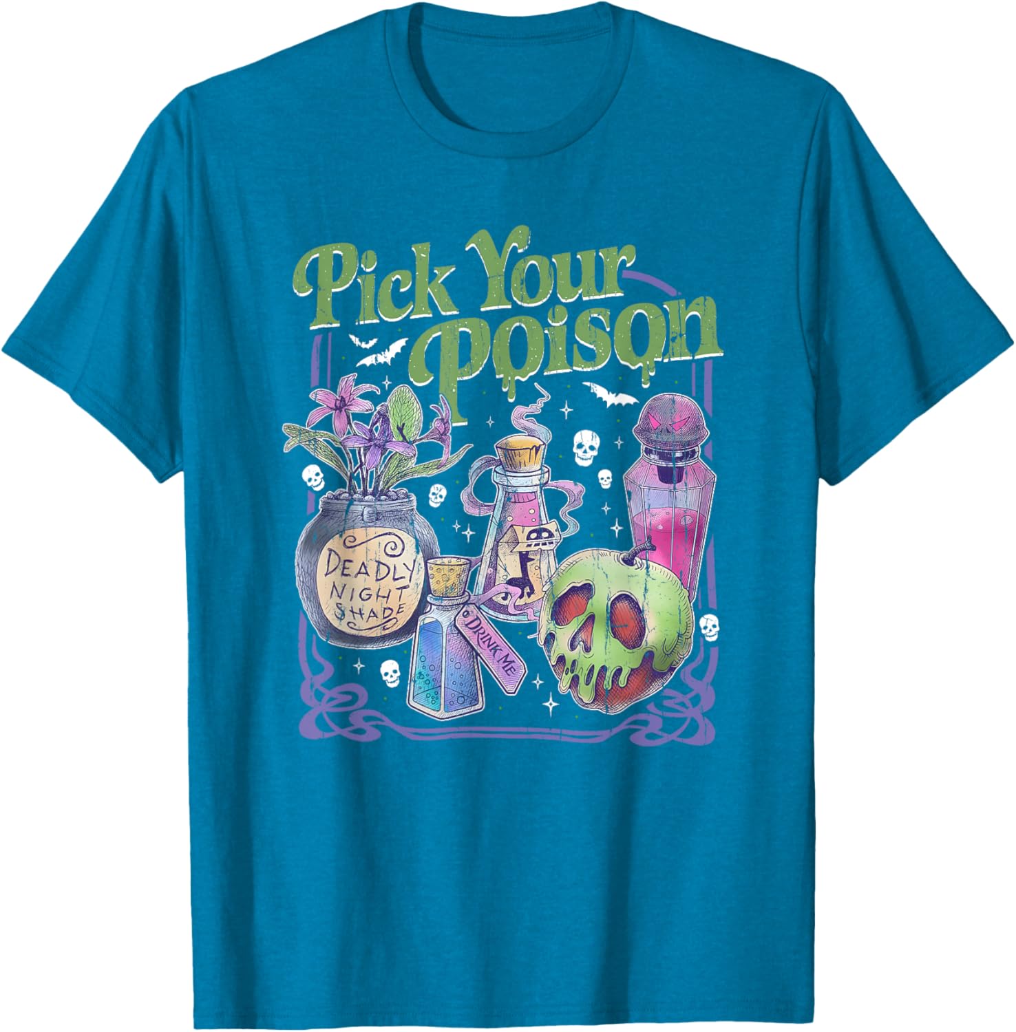 Vintage Princess Halloween T-Shirt for Women - Pick Your Poison Design - 13