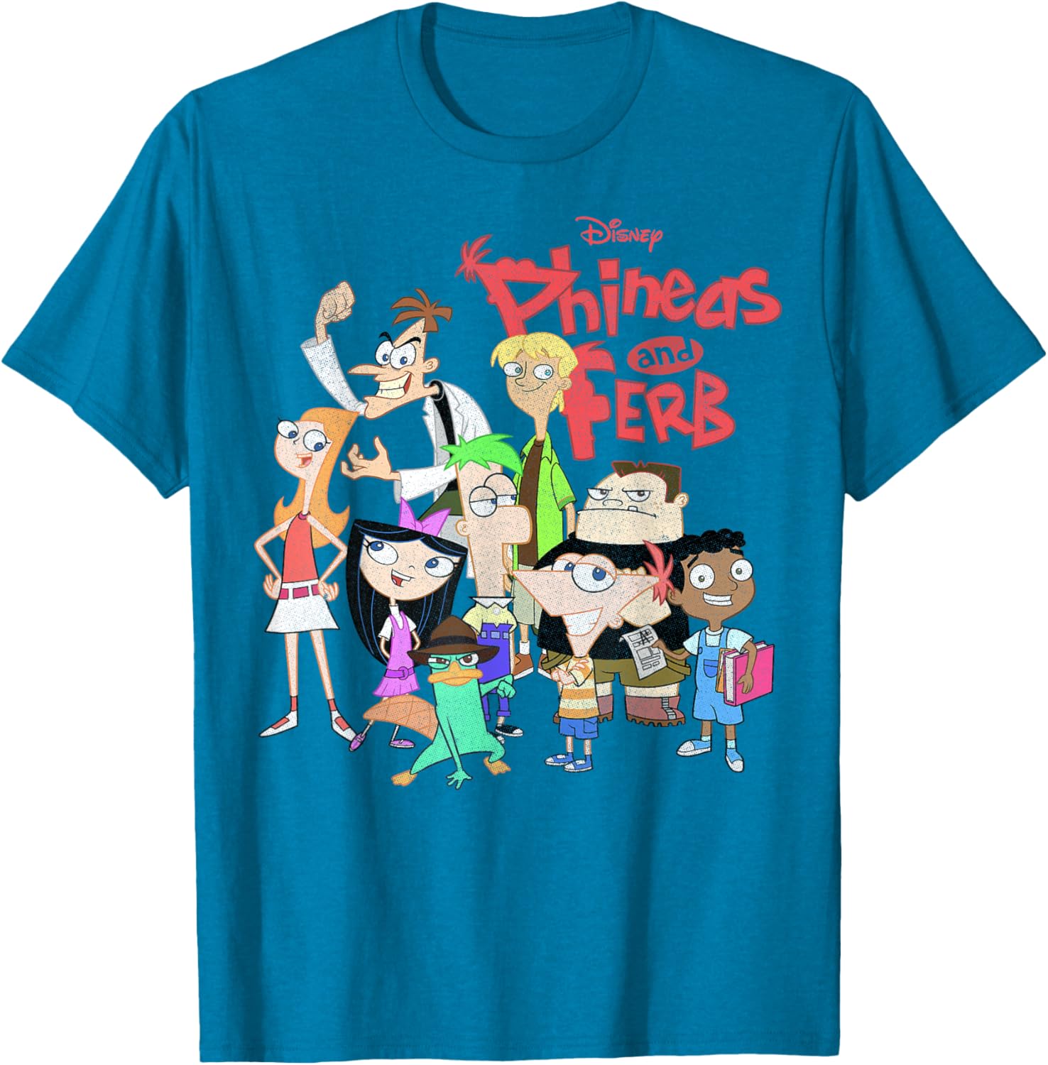 Phineas And Ferb Group Logo T-Shirt for Fun Disney Fans - 3