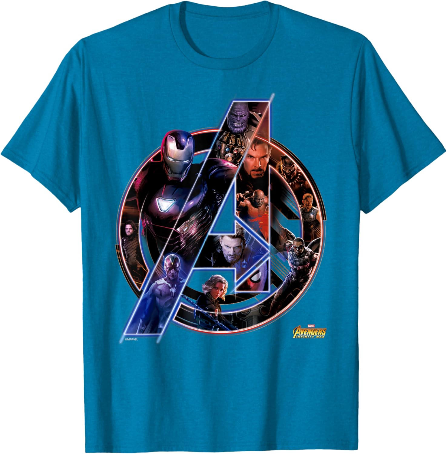 Marvel Avengers Infinity War Neon Team Short Sleeve T-Shirt for Fans - 13