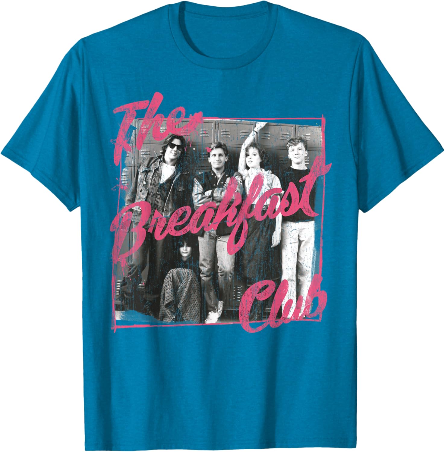 Breakfast Club Pink Text Group Photo T-Shirt for Stylish Fans - 4