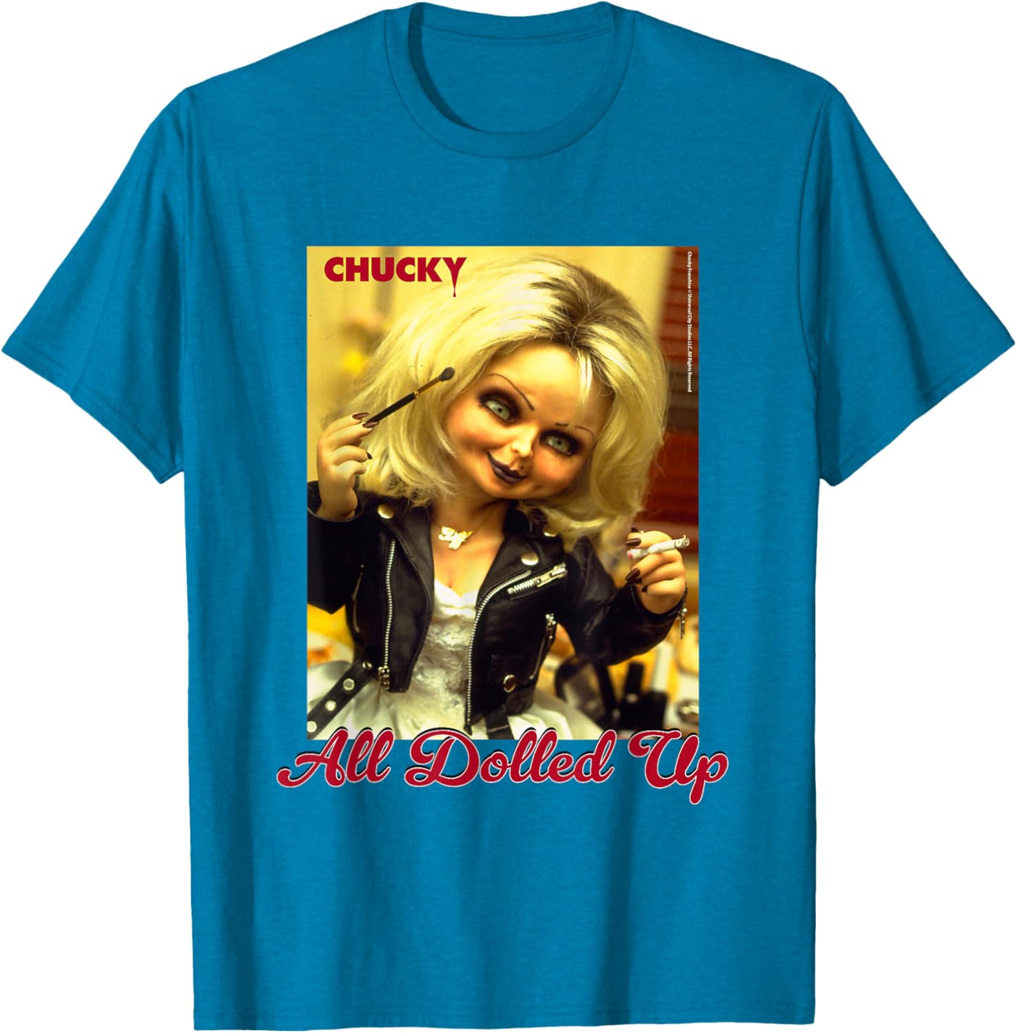 Chucky and Tiffany All Dolled Up T-Shirt for Horror Movie Fans - 16