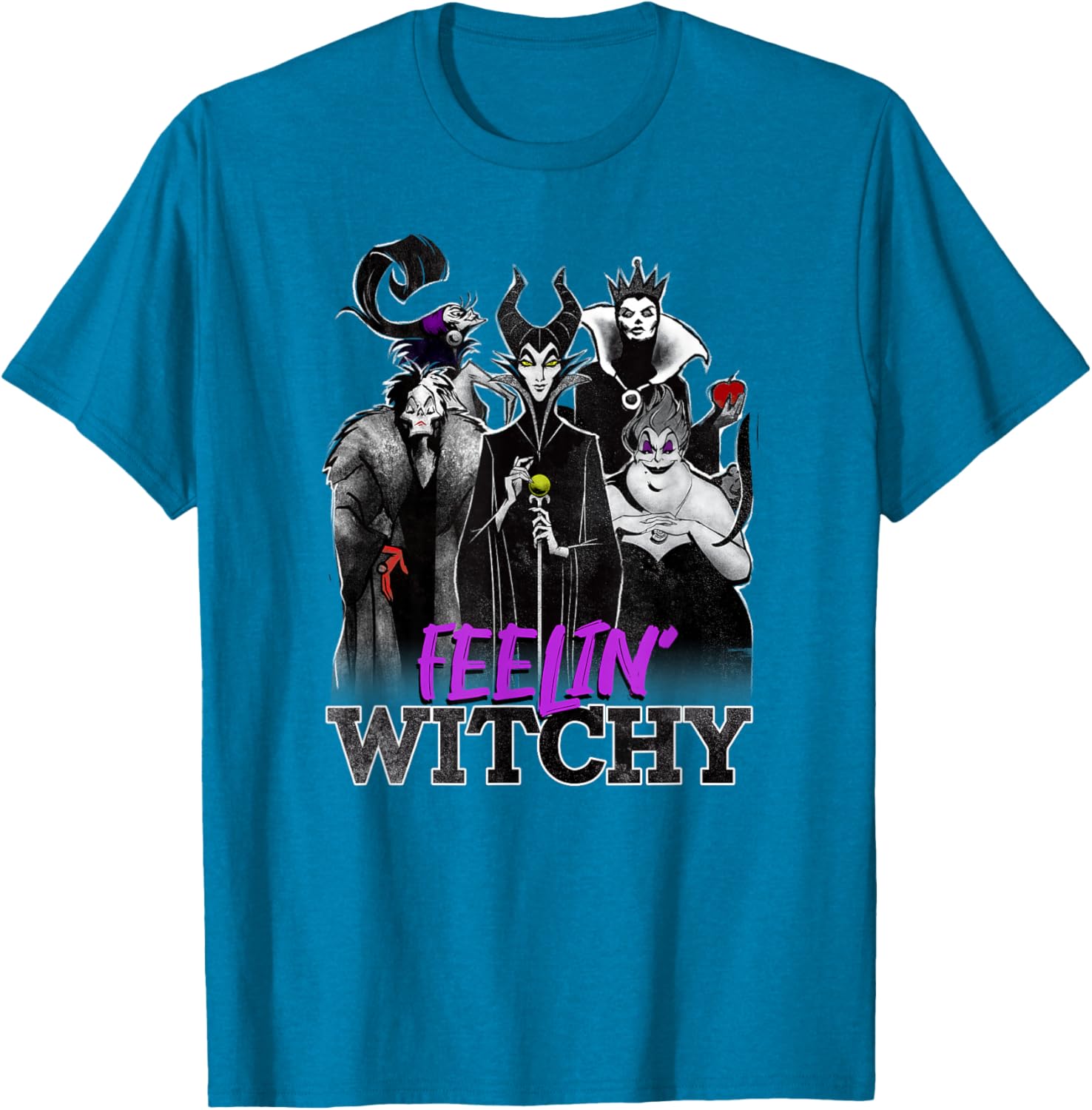 Disney Villains Halloween Witchy Group Shot T-Shirt for Spooky Style - 4
