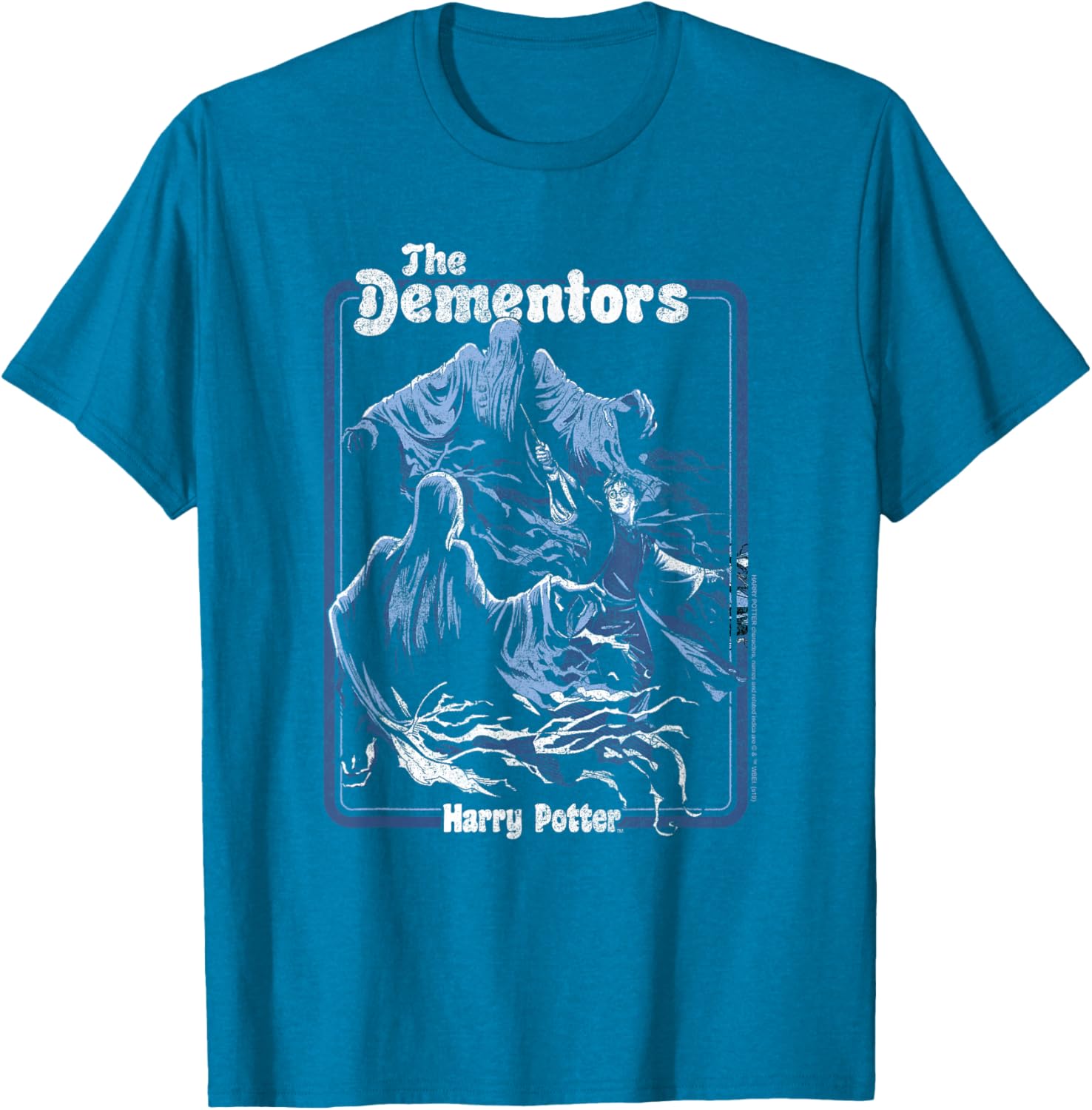 Harry Potter Dementors Kiss Vintage T-Shirt Black Classic Fit Crew Neck - 6