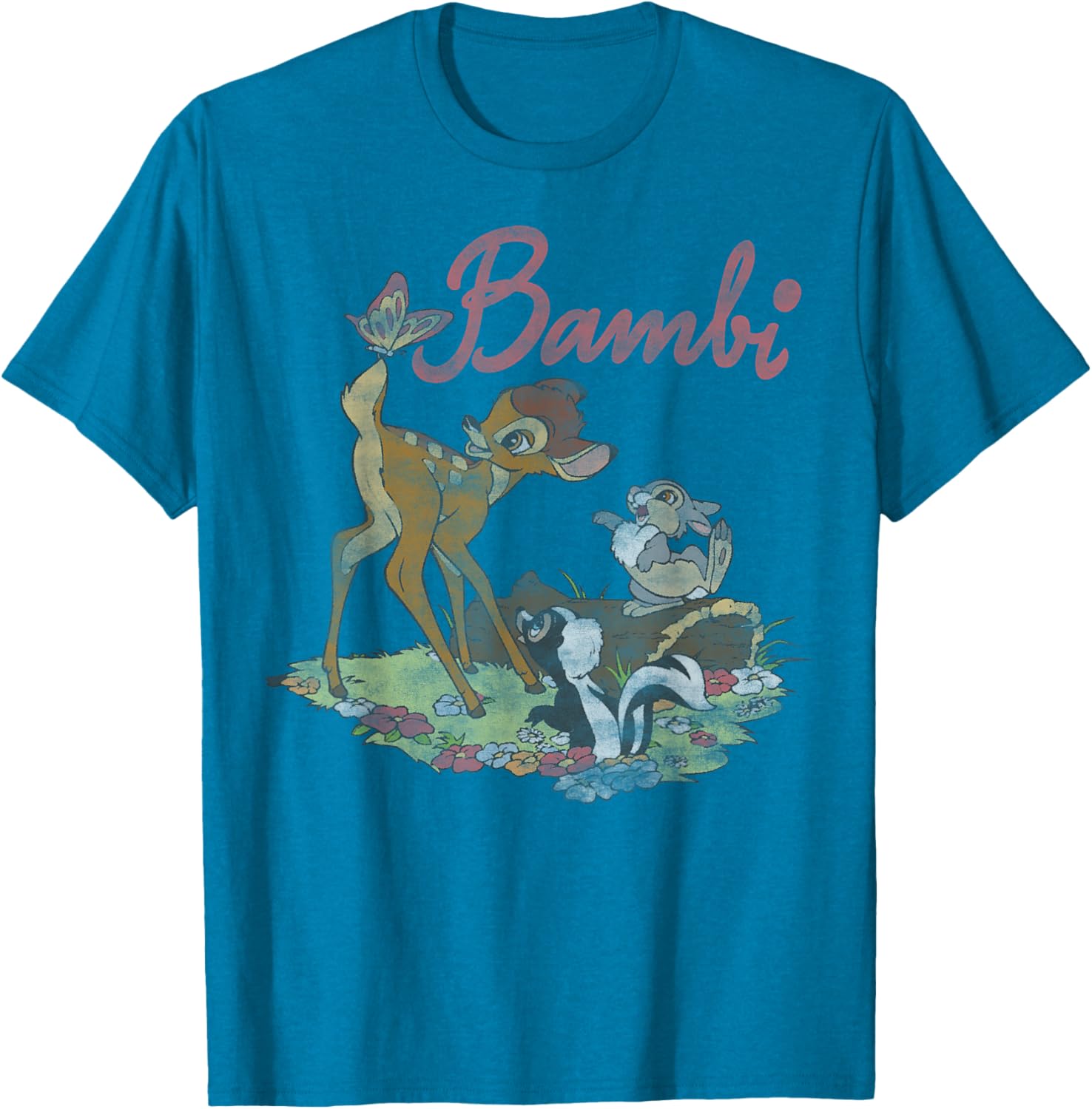 Disney Bambi Group Shot Logo T-Shirt for Kids and Adults - Cute Design - 1