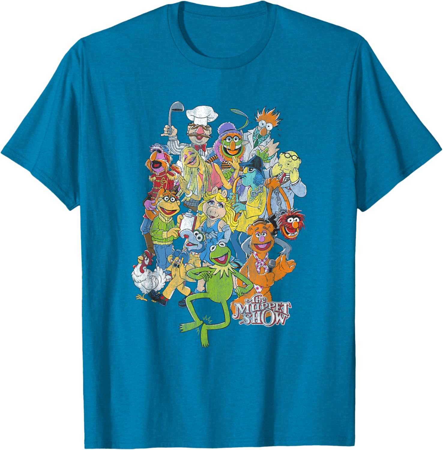 Disney Muppets Distressed Group Shot T-Shirt for Fun Lovers - 7